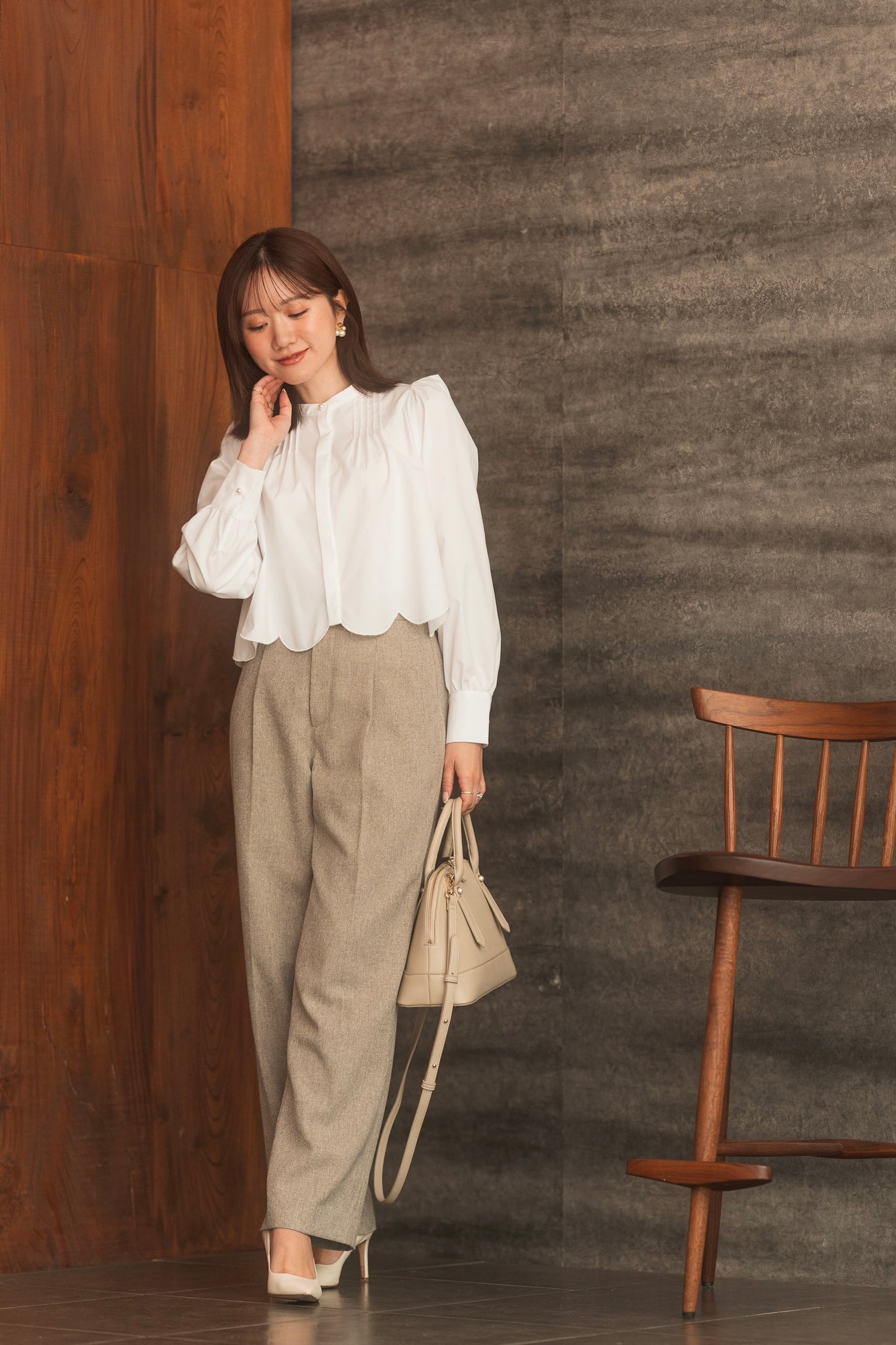 【Ayaneコラボ】スカラップヘム3WAYブラウス【5/16発売】<予約商品>