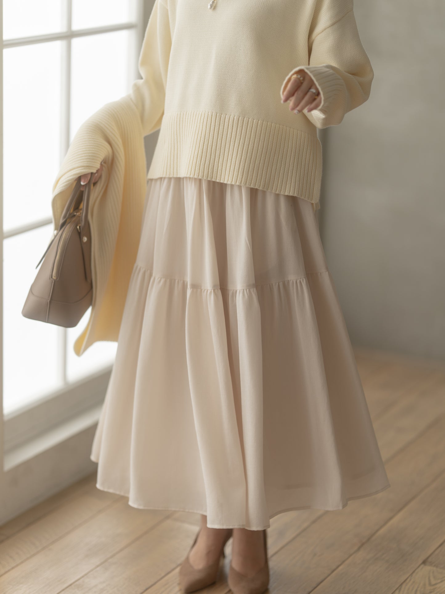 グレースティアードスカート【トリアセテート】