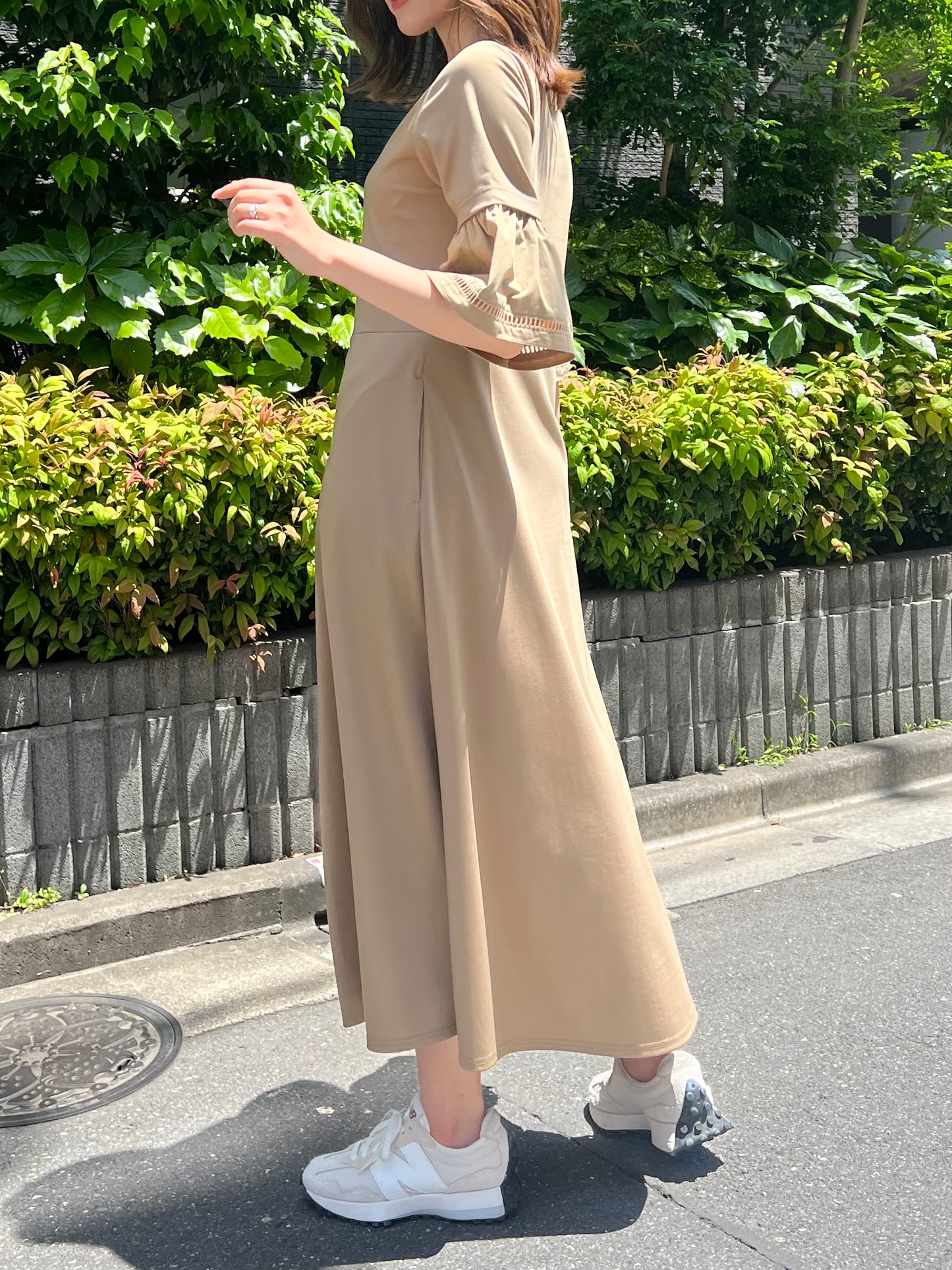 Hashigo Lace Sleeve Dress