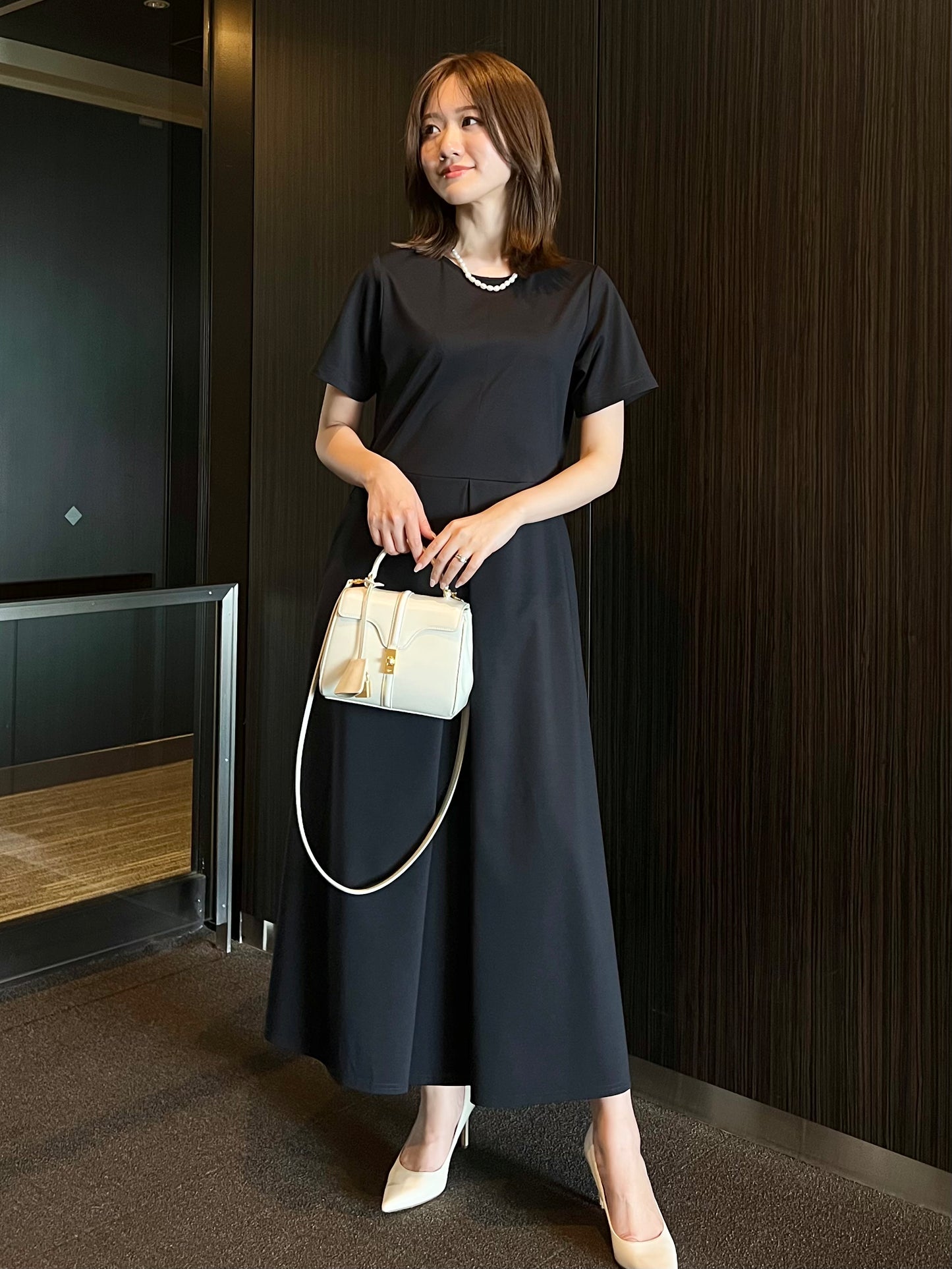 Hashigo Lace Sleeve Dress