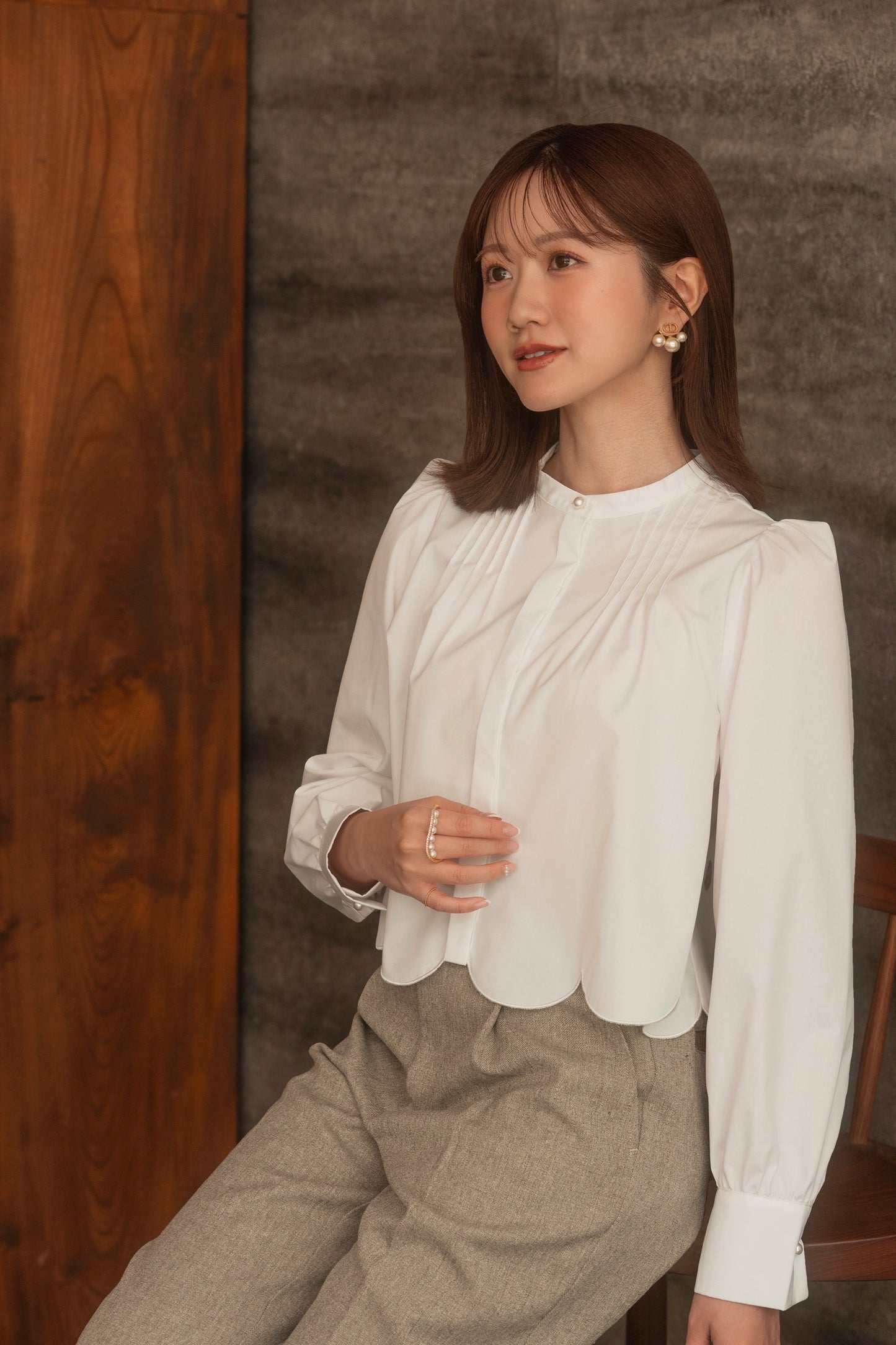 【Ayaneコラボ】スカラップヘム3WAYブラウス【5/16発売】<予約商品>