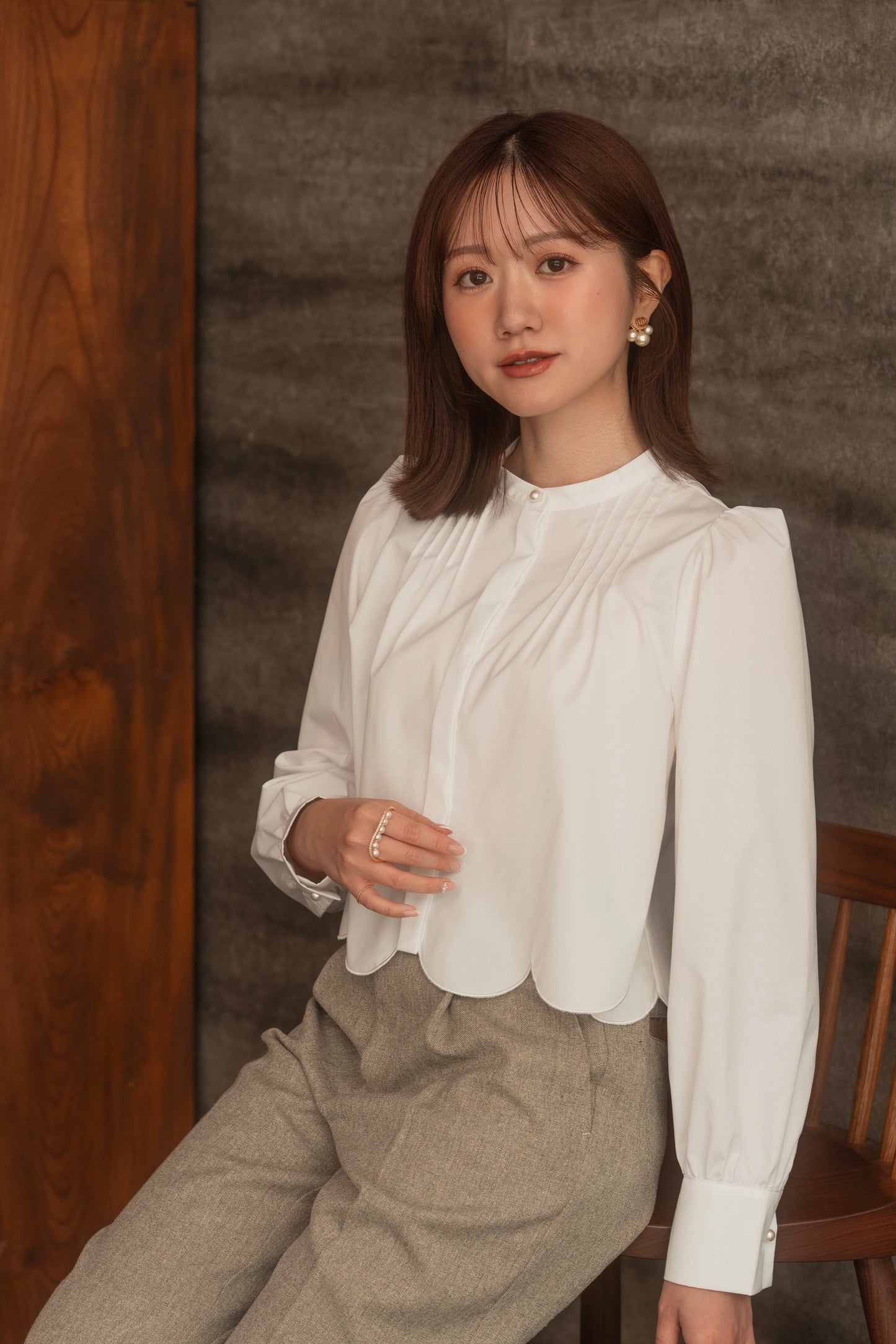 【Ayaneコラボ】スカラップヘム3WAYブラウス【5/16発売】<予約商品>
