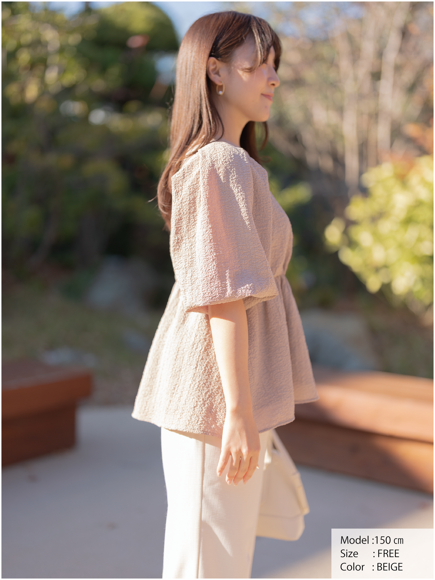 ポコポコペプラムブラウス【リサイクルポリエステル】