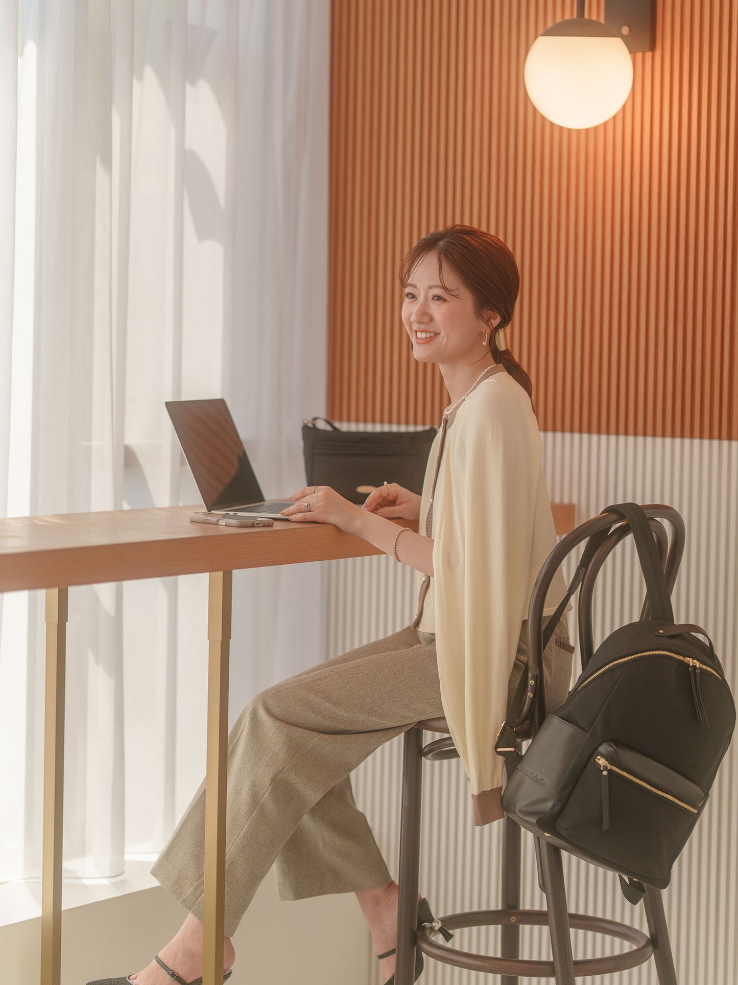 2WAYバイカラーニットカーディガン【レーヨン×リサイクルポリエステル】