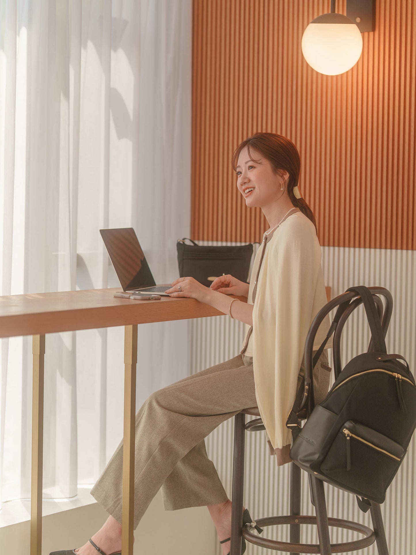 2WAYバイカラーニットカーディガン【レーヨン×リサイクルポリエステル】