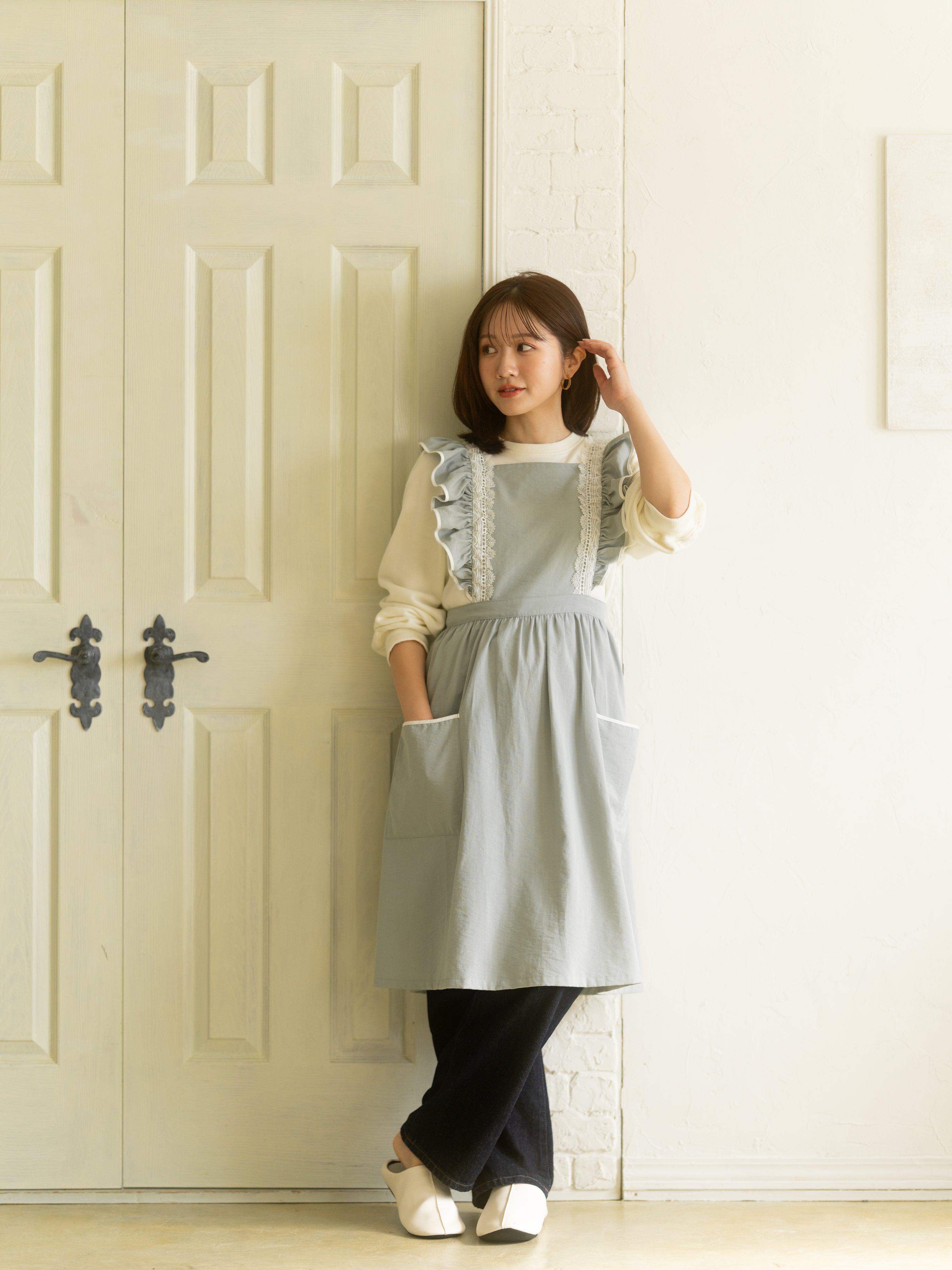 エプロン・三角巾 Maison Echelle Amulette Frillace まあコラボ】Amulette Frillace - アミュレット・フリラス- – Maison
