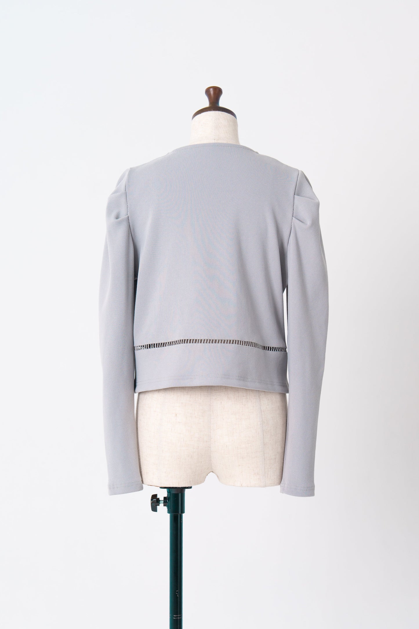 パールボタンリブカーディガン 【リサイクルポリエステル】