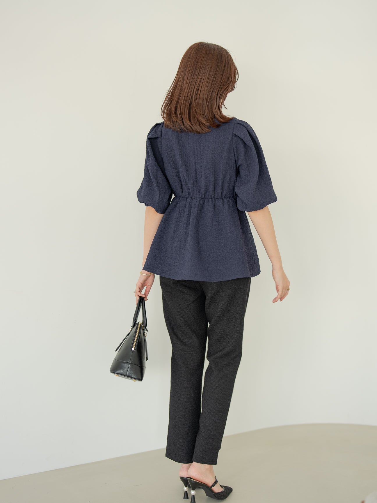 ポコポコペプラムブラウス【リサイクルポリエステル】