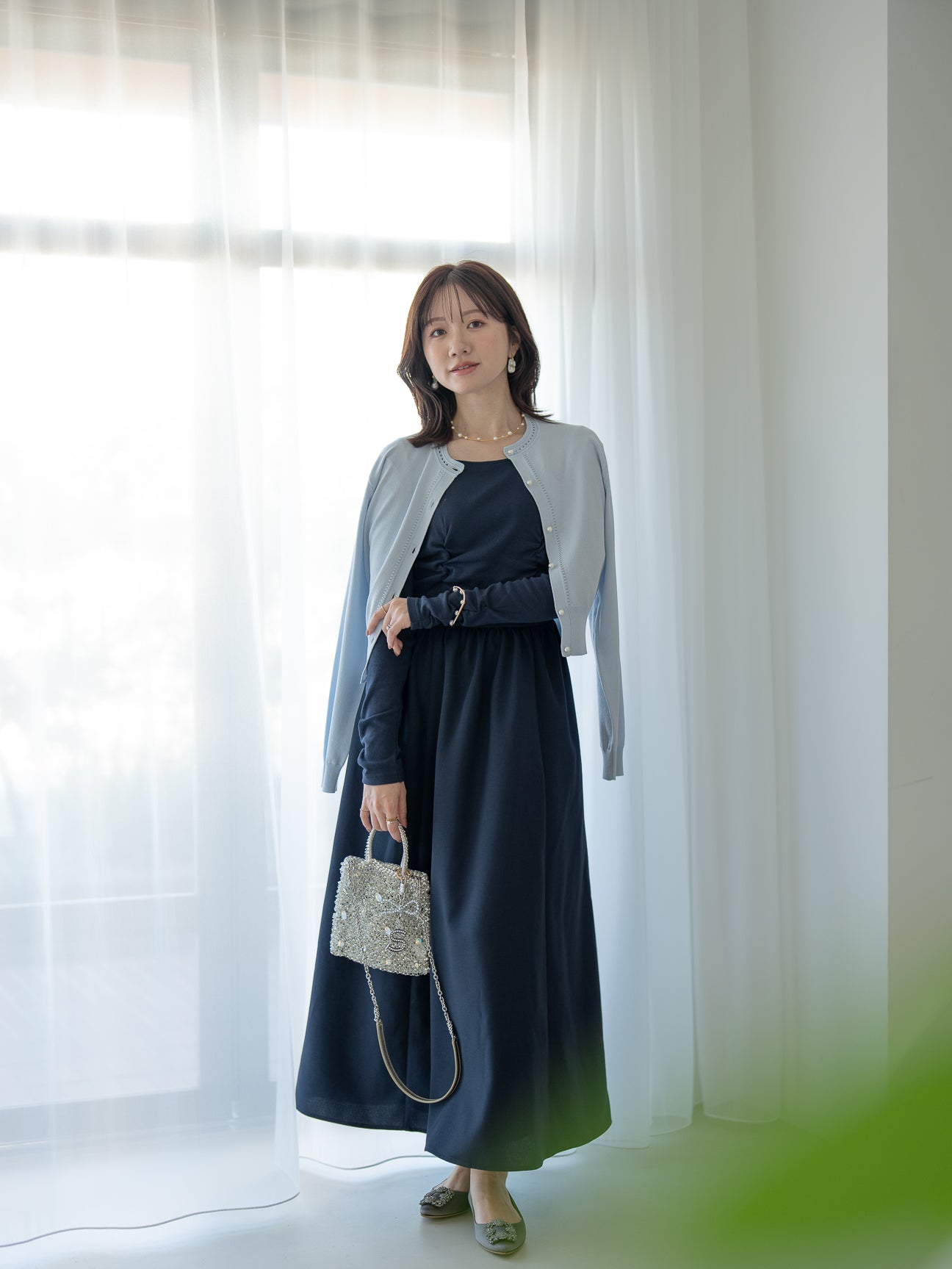 ハシゴトリムカーディガン