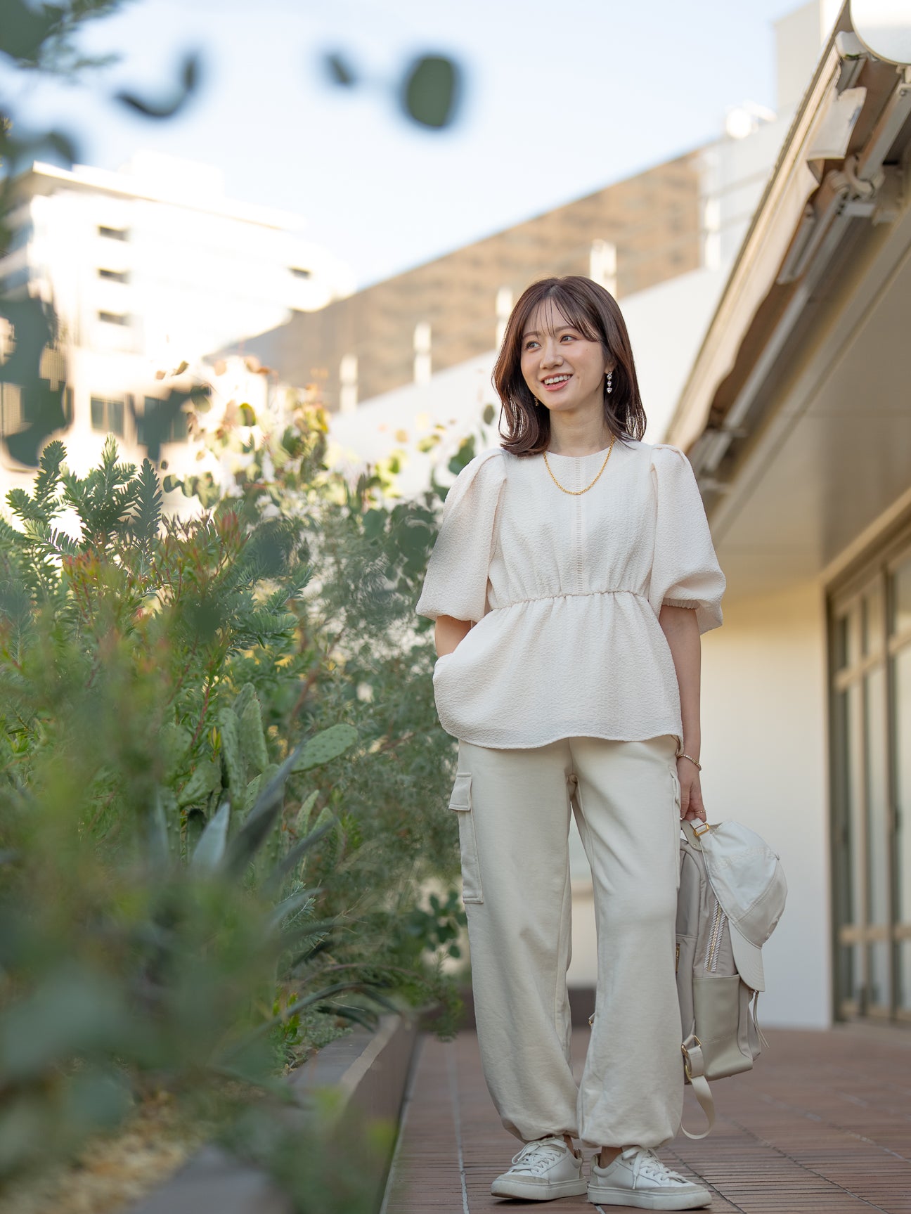 ポコポコペプラムブラウス【リサイクルポリエステル】