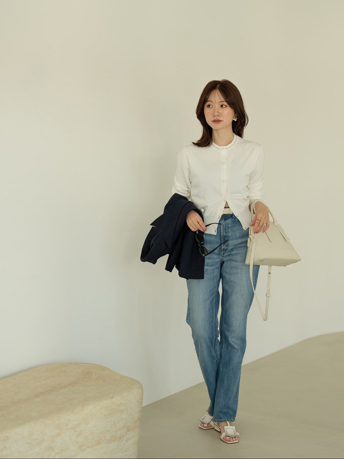 ハシゴトリムカーディガン