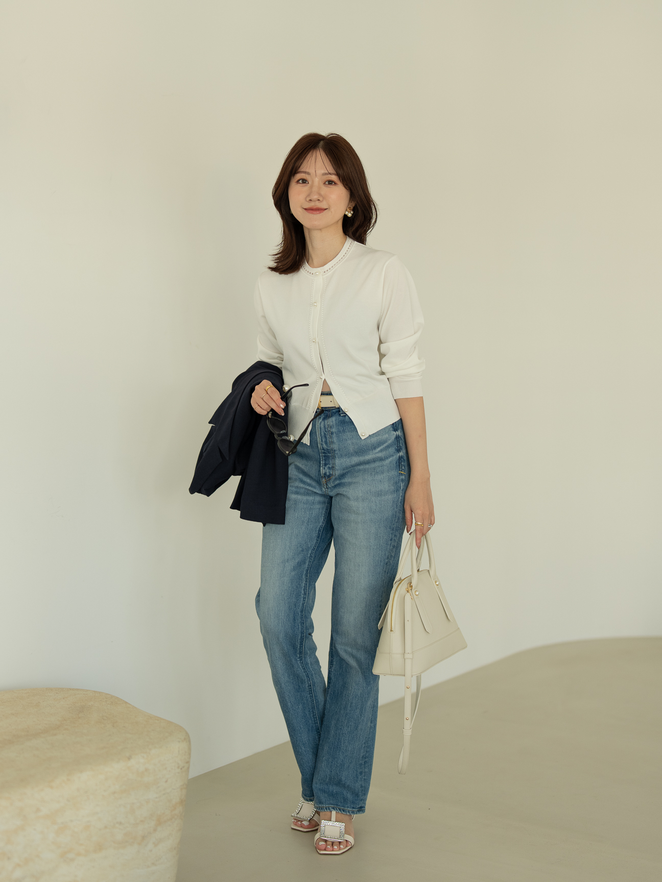 ハシゴトリムカーディガン