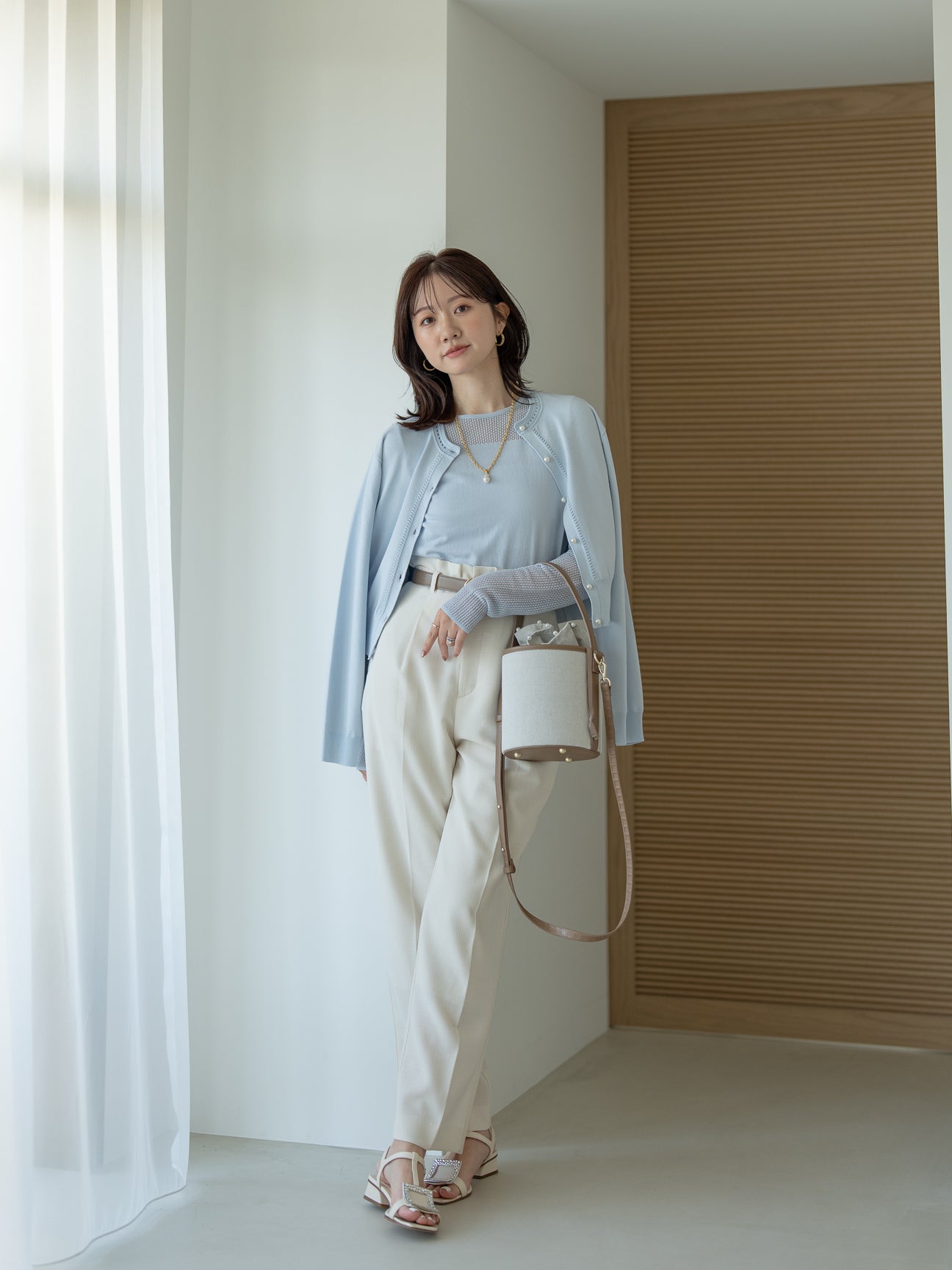 ハシゴトリムカーディガン