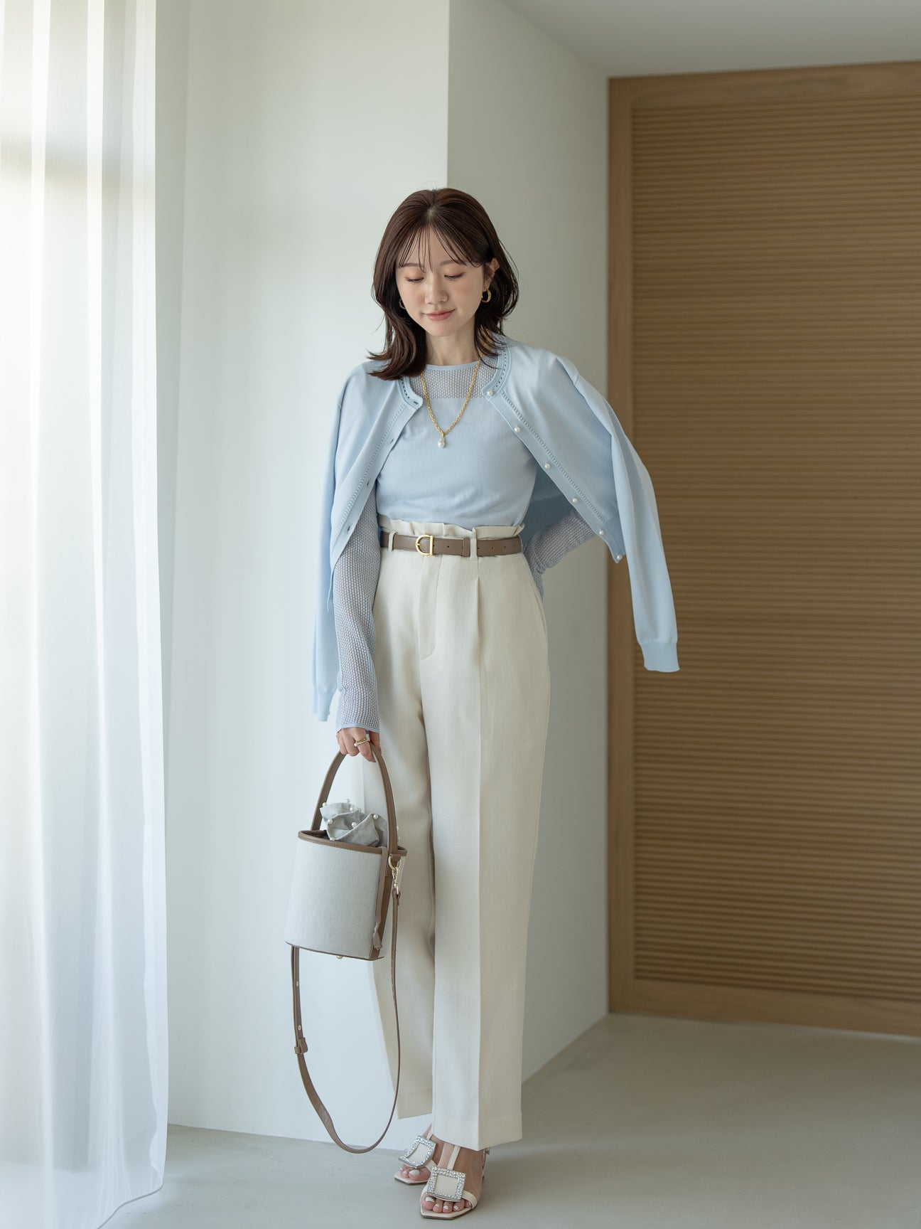 ハシゴトリムカーディガン