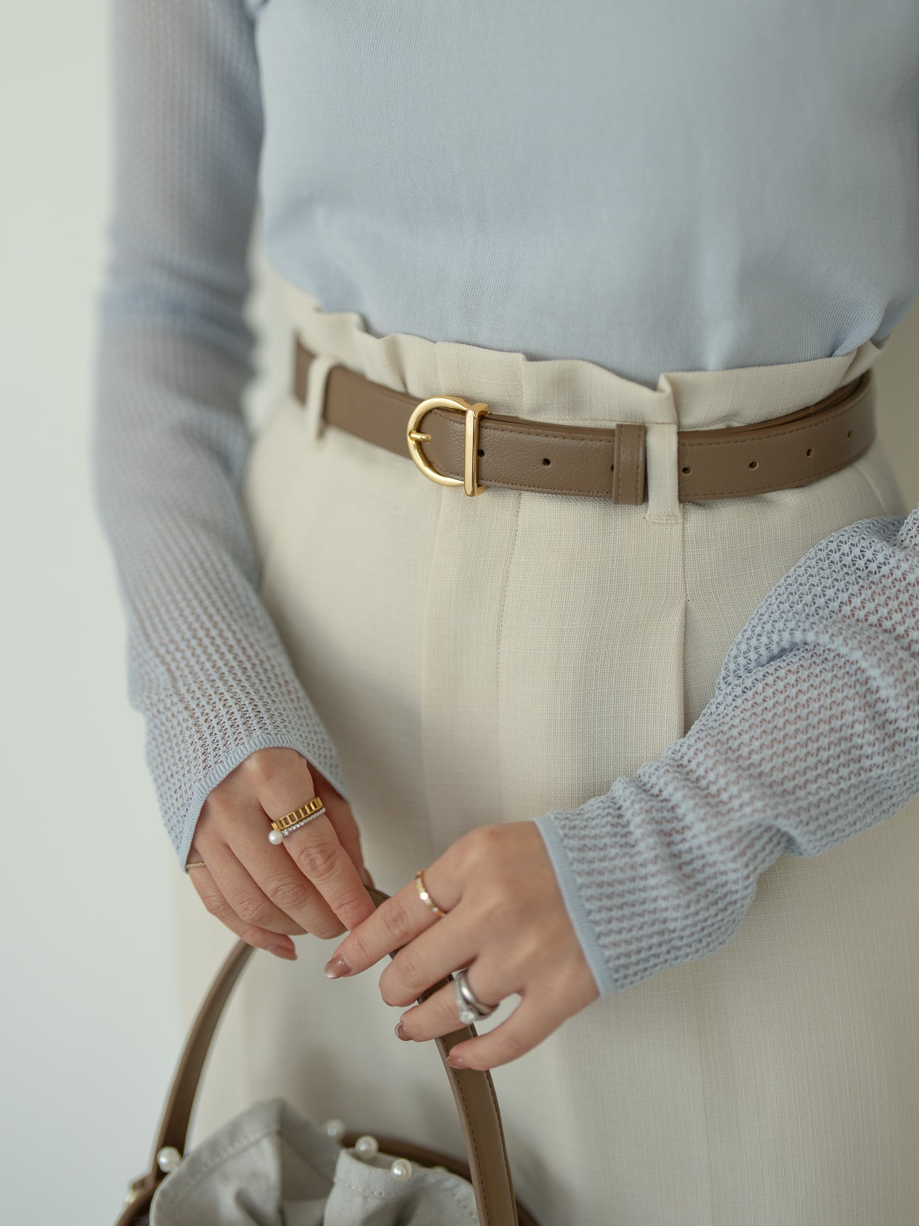 レースコットンニットプルオーバー【BCIコットン】