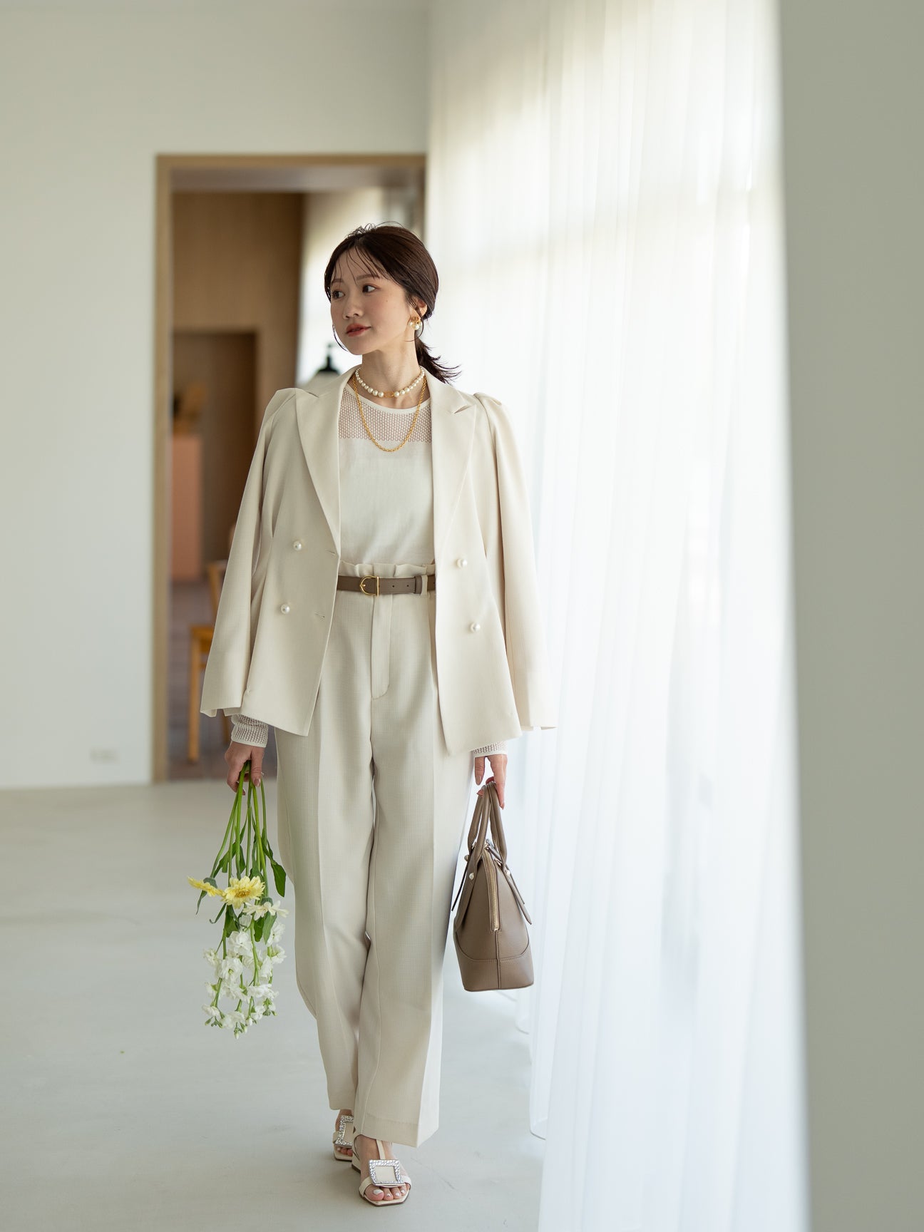 エコレザーゴールドバックルベルト