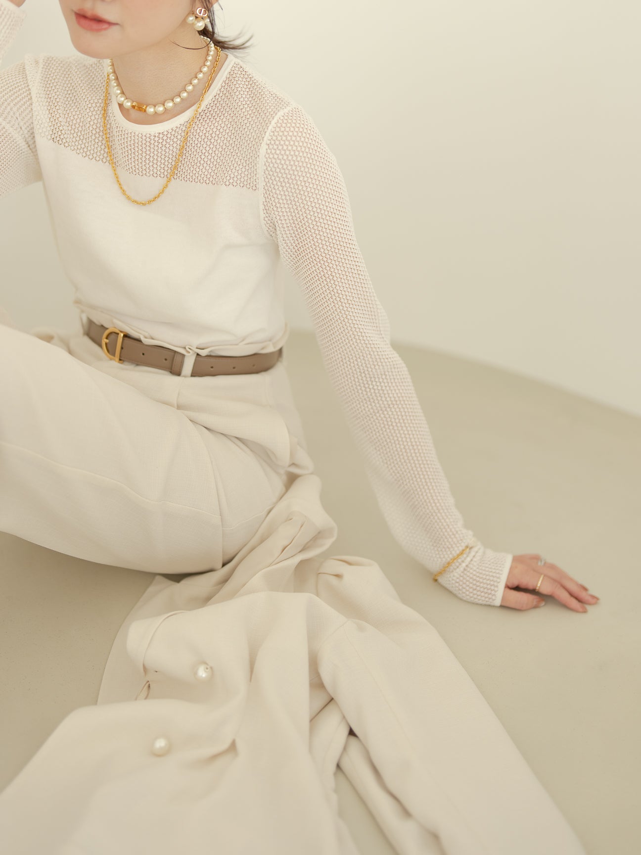 エコレザーゴールドバックルベルト