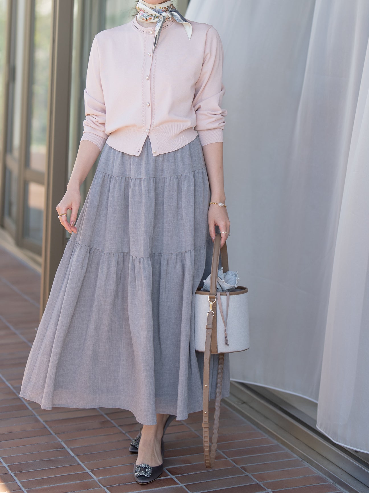 ハシゴケーブルカーディガン【リサイクルポリエステル】 メゾン