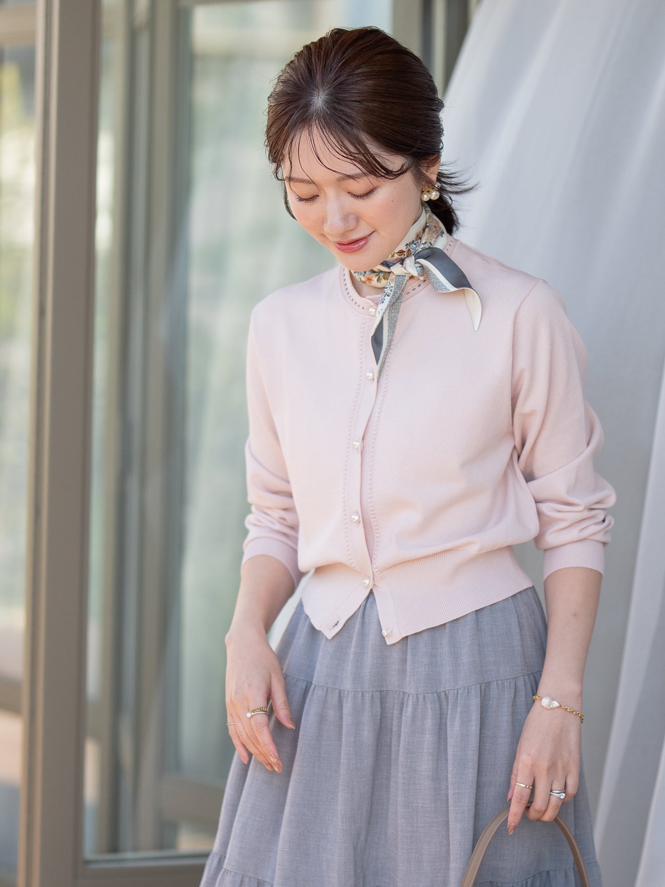 ハシゴトリムカーディガン