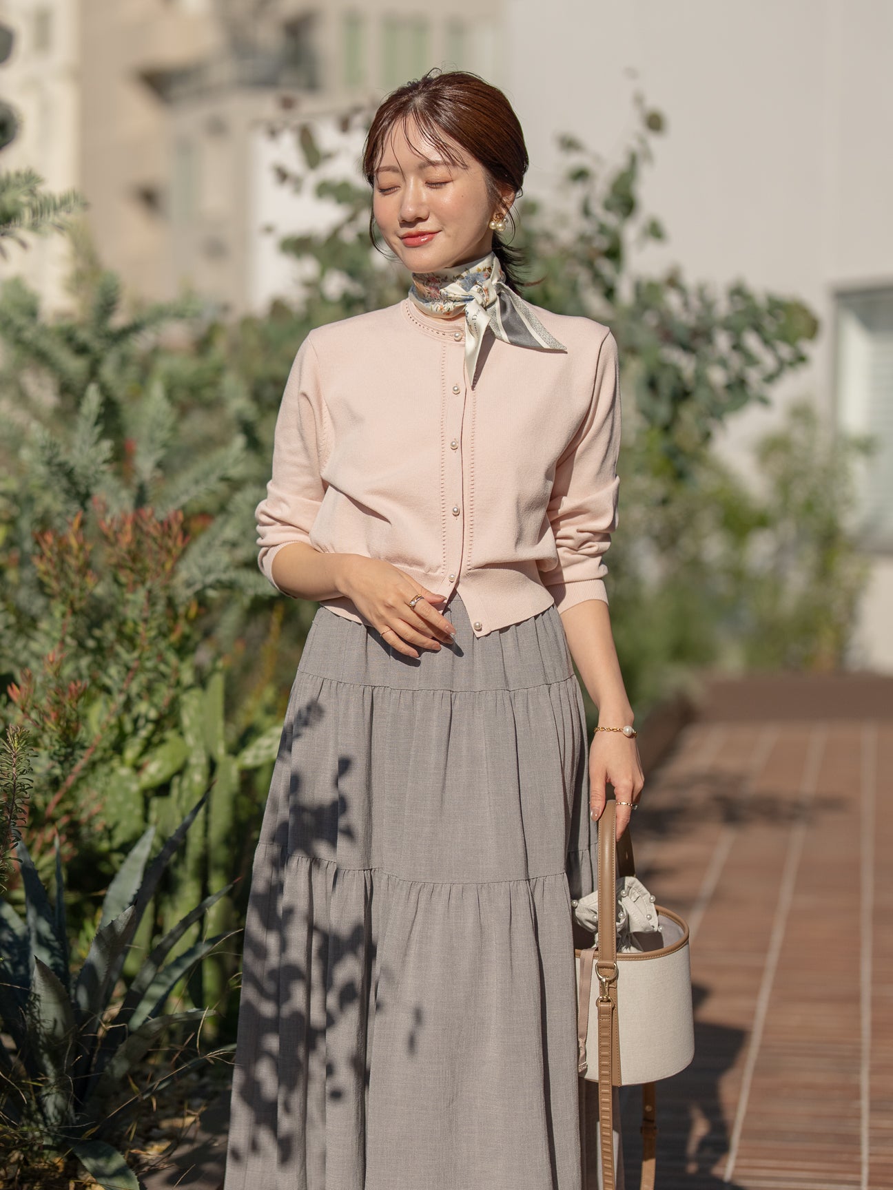 ハシゴトリムカーディガン