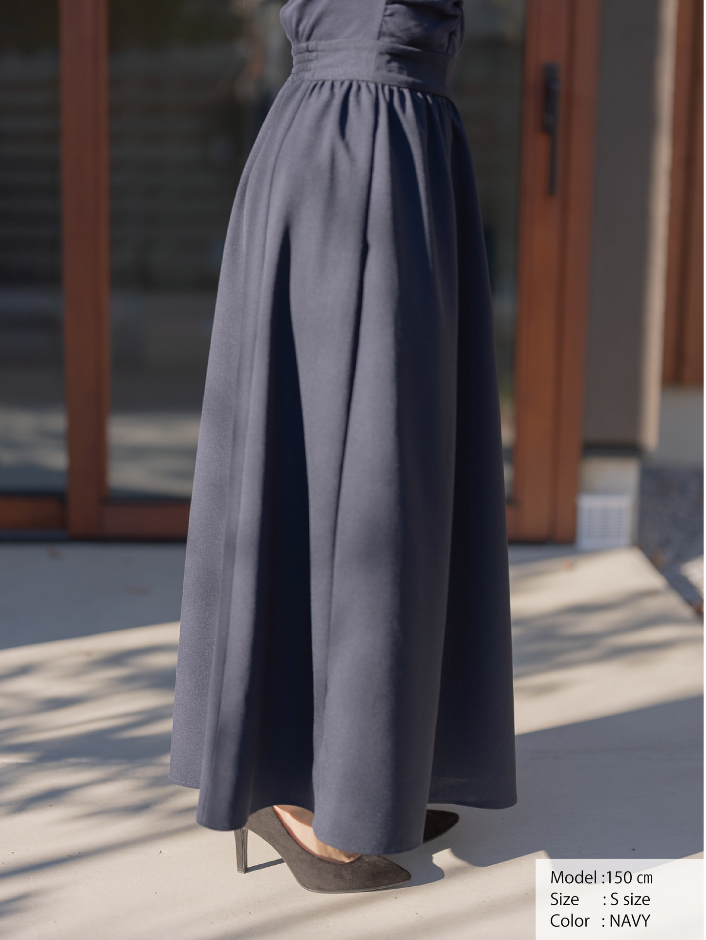 トラペーズネックフライスドッキングワンピース【オーガニックコットン】