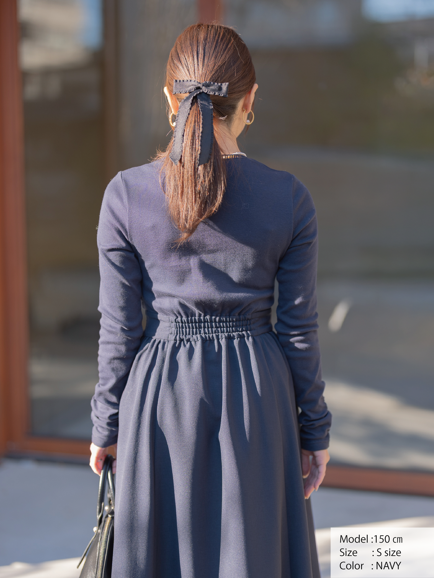 トラペーズネックフライスドッキングワンピース【オーガニックコットン】