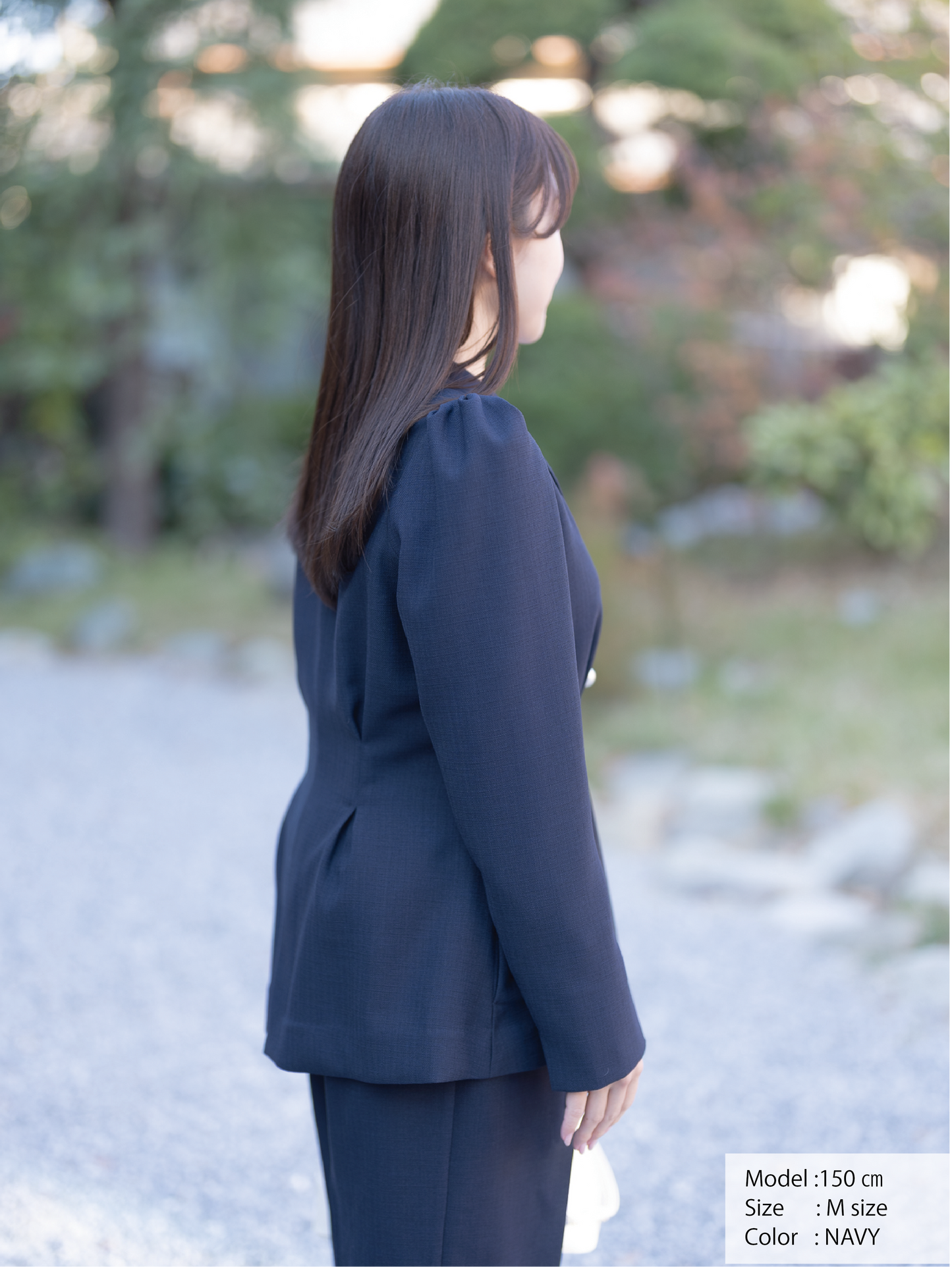 リネンライクテーラードジャケット【リサイクルポリエステル】