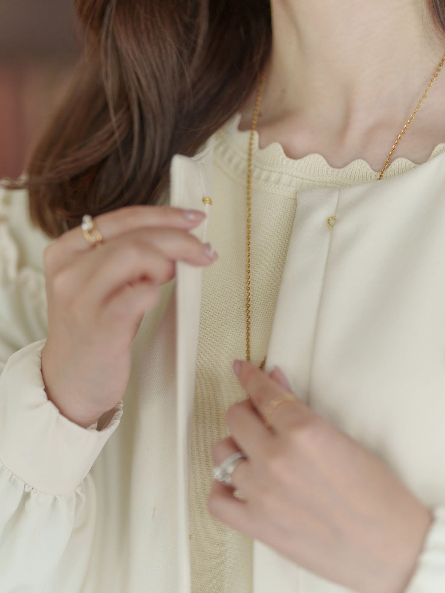 パフスリーブ中綿コート