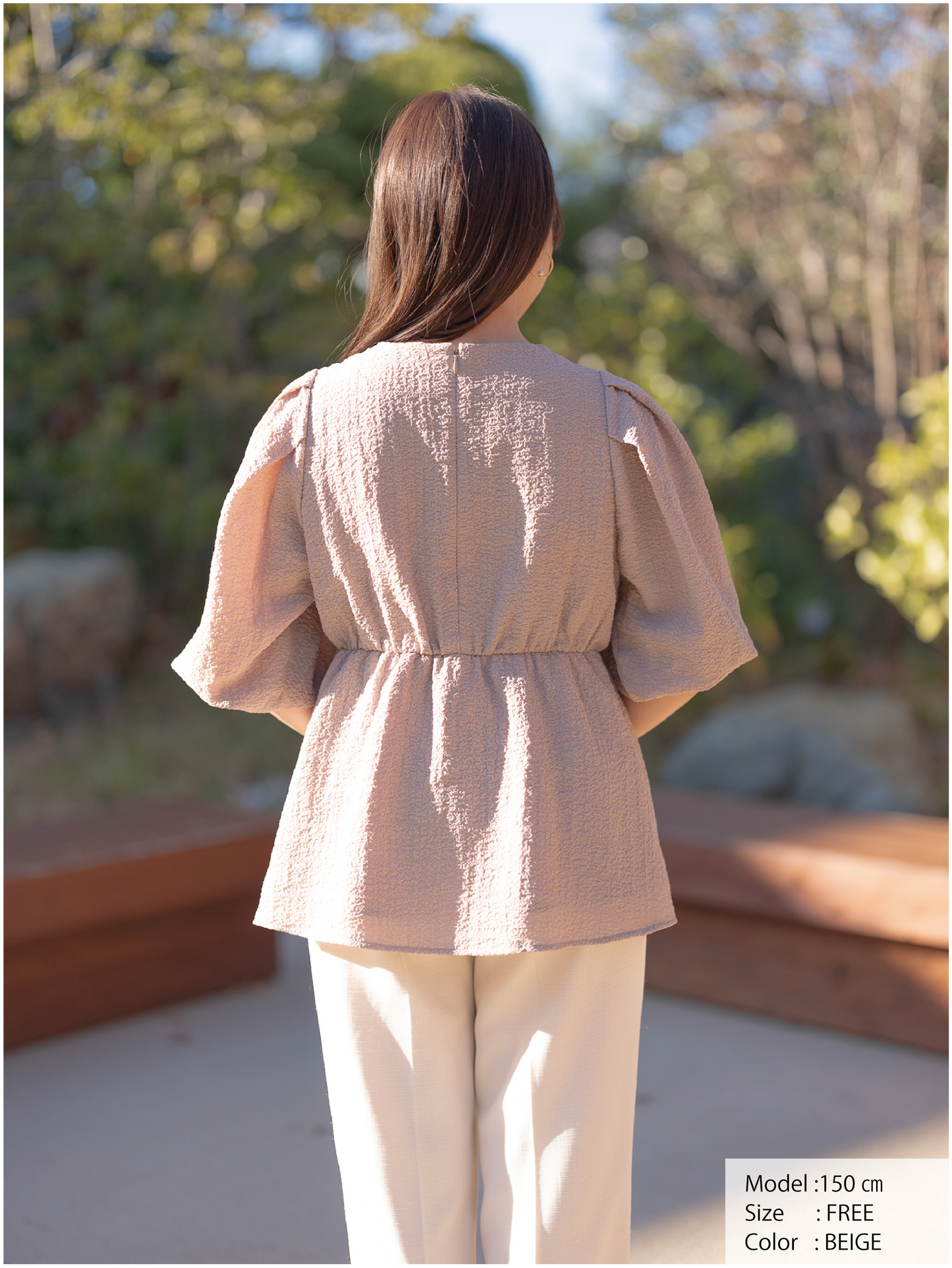 ポコポコペプラムブラウス【リサイクルポリエステル】