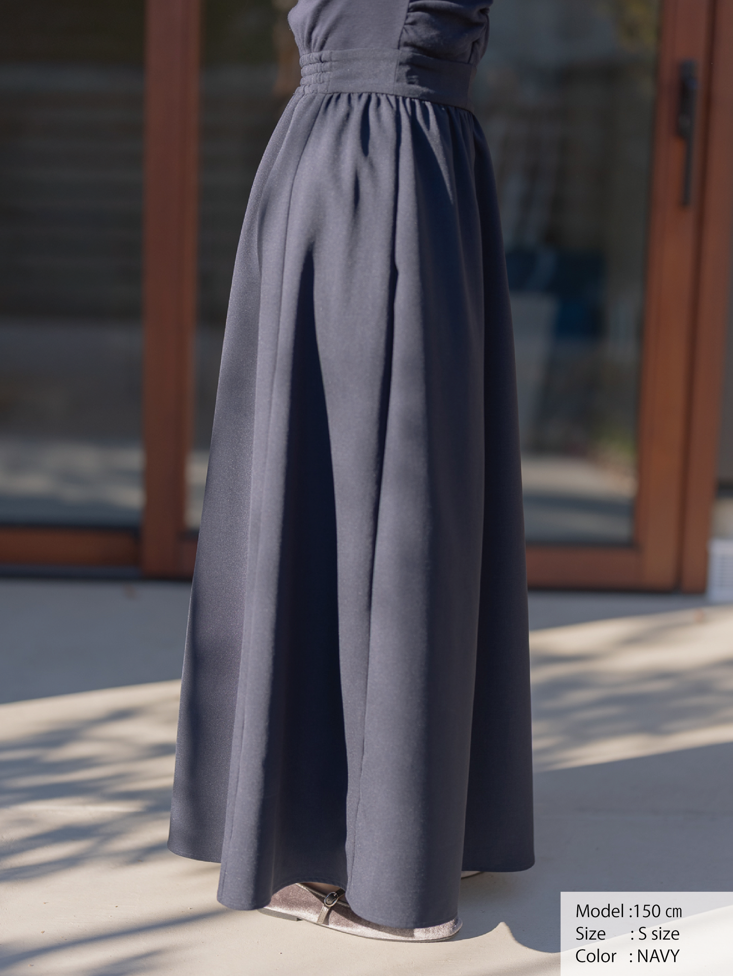 トラペーズネックフライスドッキングワンピース【オーガニックコットン】