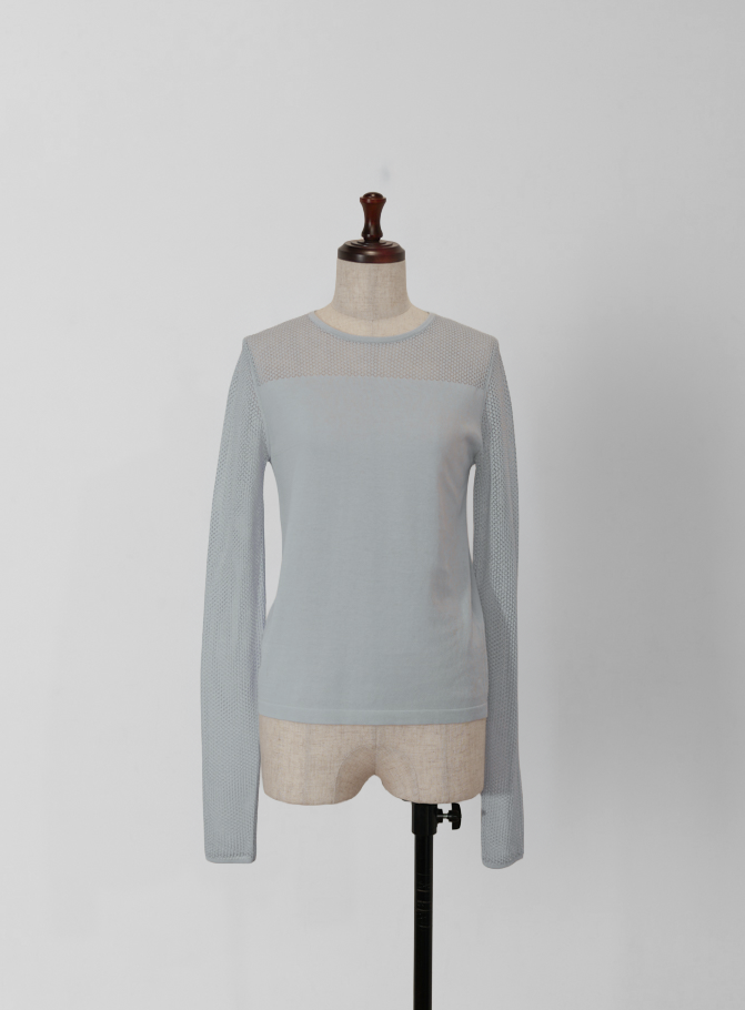 レースコットンニットプルオーバー【BCIコットン】