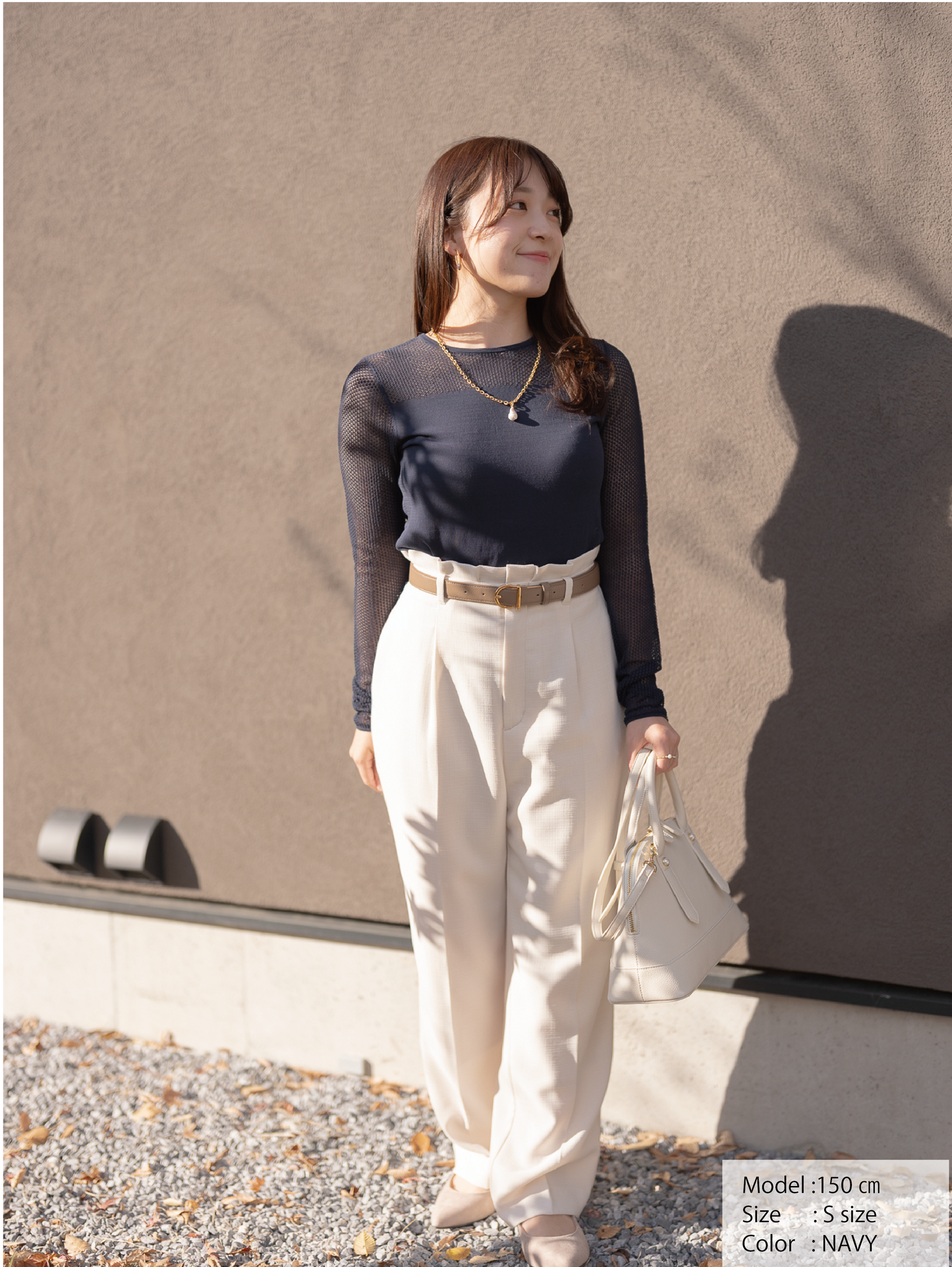 レースコットンニットプルオーバー【BCIコットン】