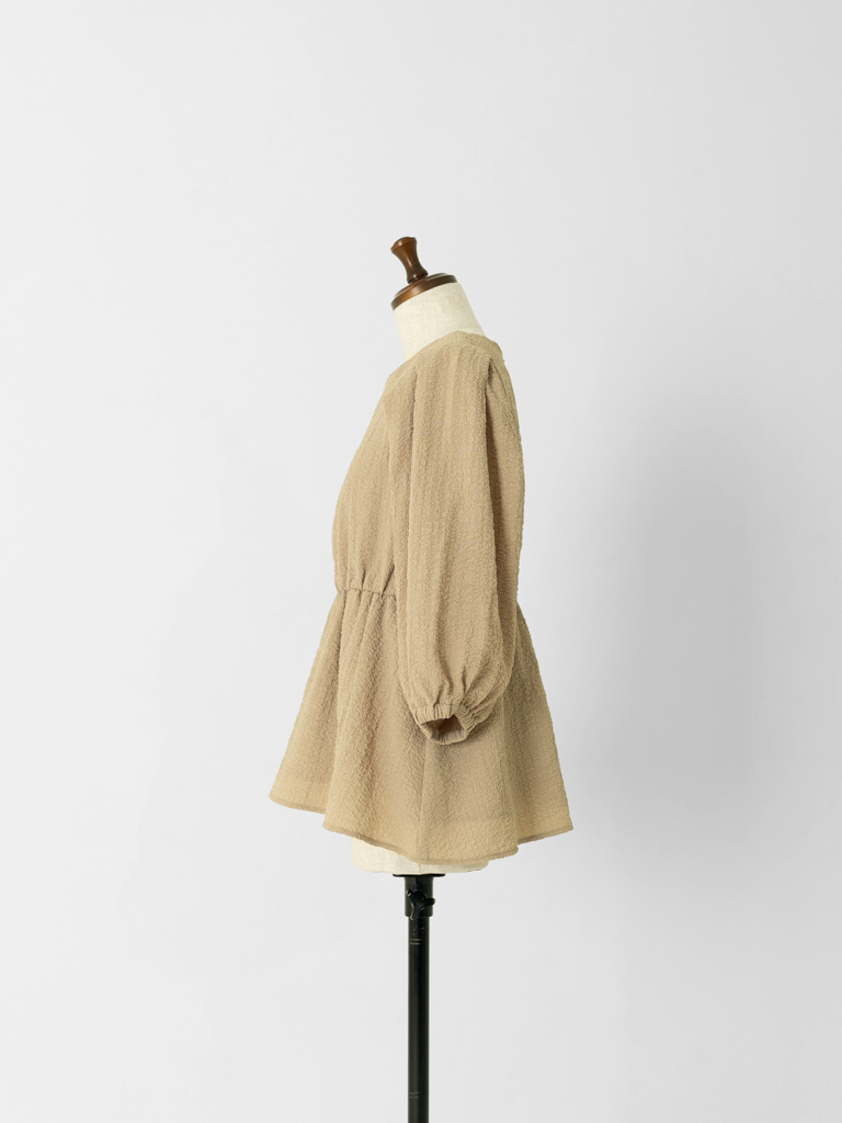 ポコポコペプラムブラウス【リサイクルポリエステル】