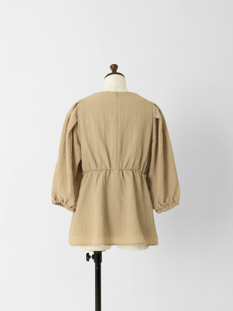 ポコポコペプラムブラウス【リサイクルポリエステル】