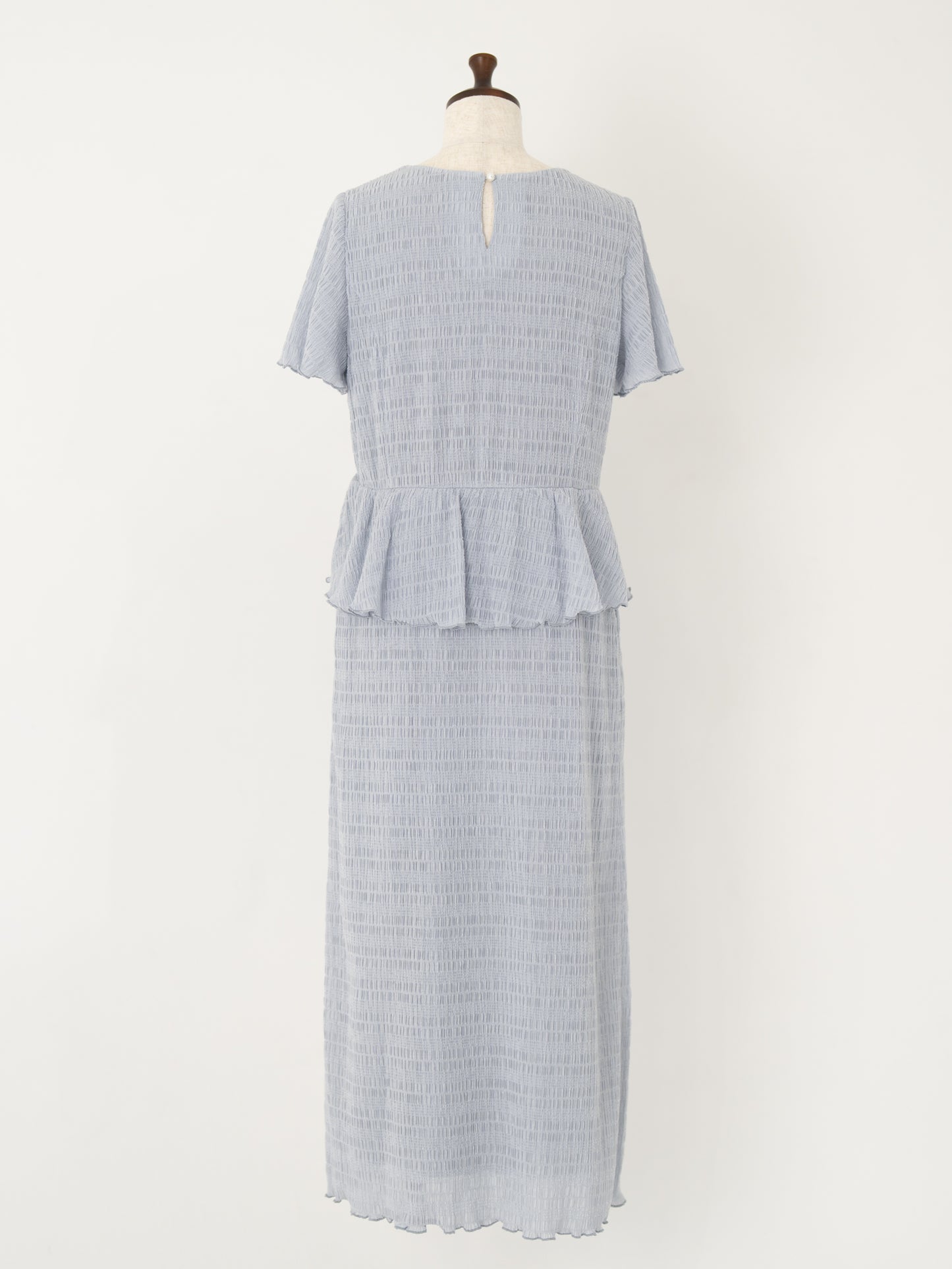 【追加ご予約｜7月末頃お届け予定】エアリーシャーリングワンピース｜SMOKYBLUE