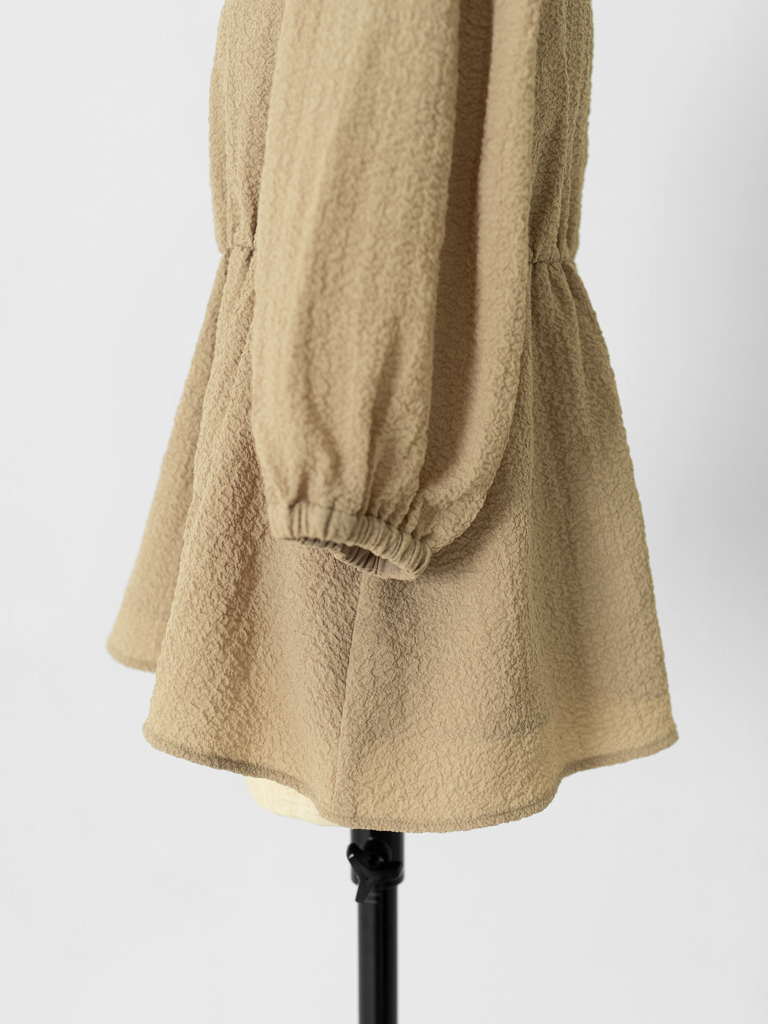 ポコポコペプラムブラウス【リサイクルポリエステル】