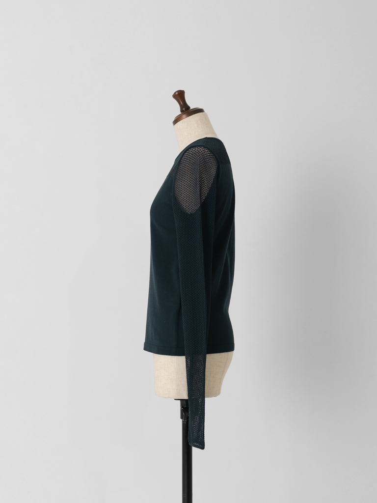 レースコットンニットプルオーバー【BCIコットン】