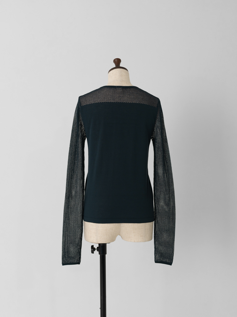 レースコットンニットプルオーバー【BCIコットン】