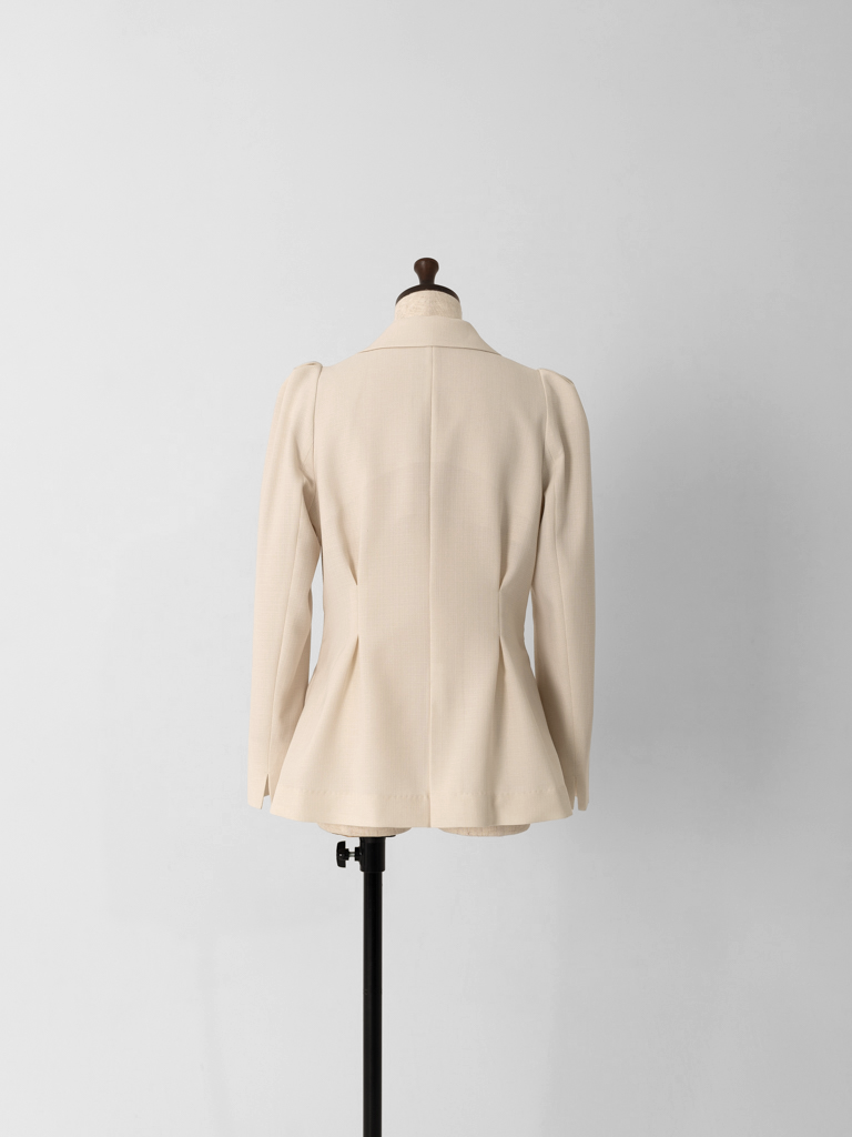 リネンライクテーラードジャケット【リサイクルポリエステル】