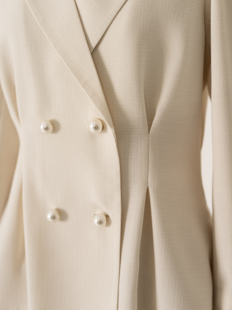 リネンライクテーラードジャケット【リサイクルポリエステル】