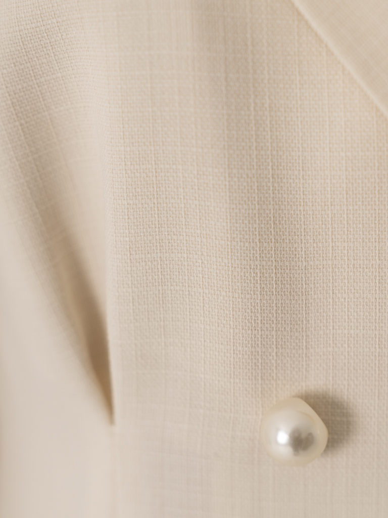 リネンライクテーラードジャケット【リサイクルポリエステル】