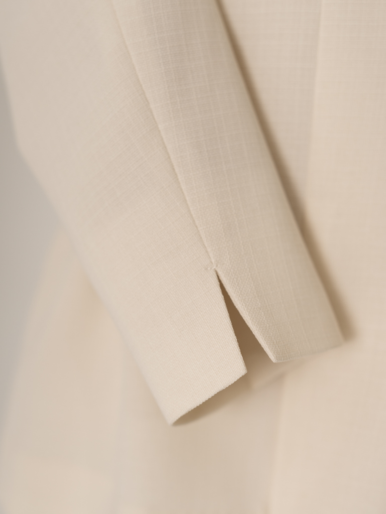 リネンライクテーラードジャケット【リサイクルポリエステル】