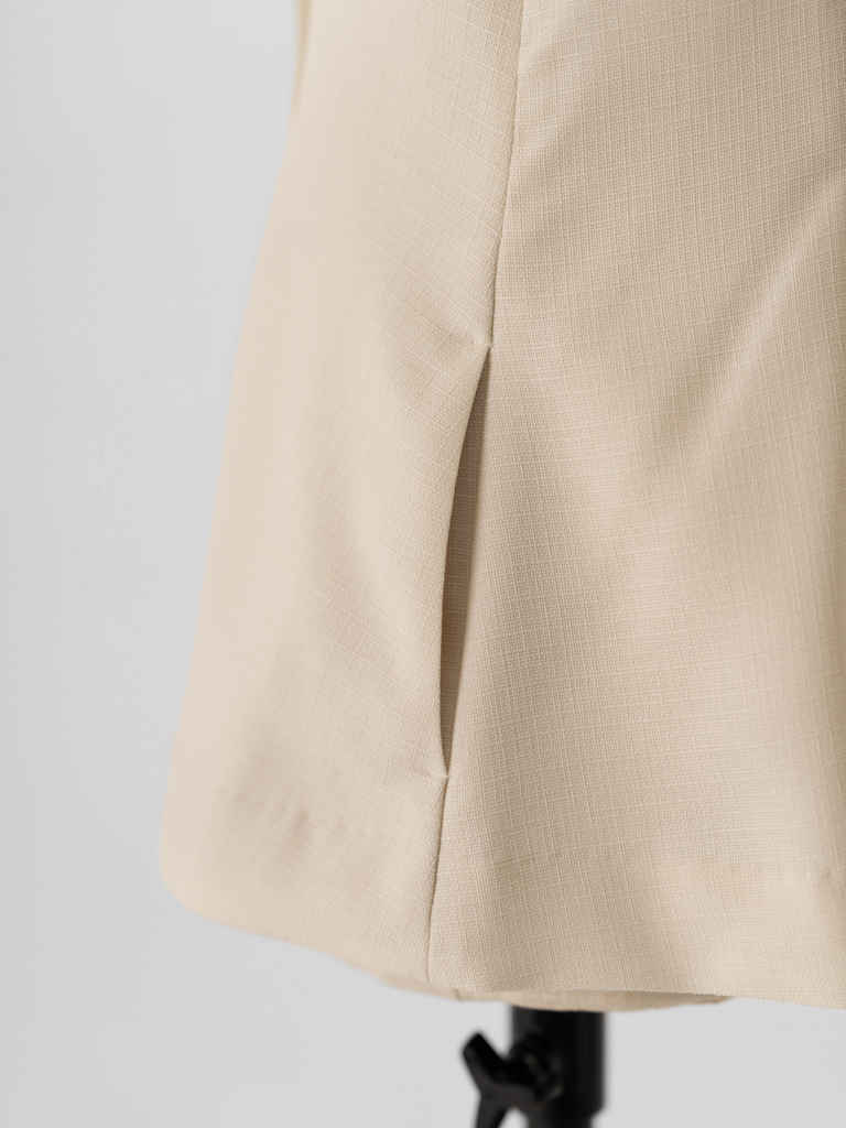 リネンライクテーラードジャケット【リサイクルポリエステル】
