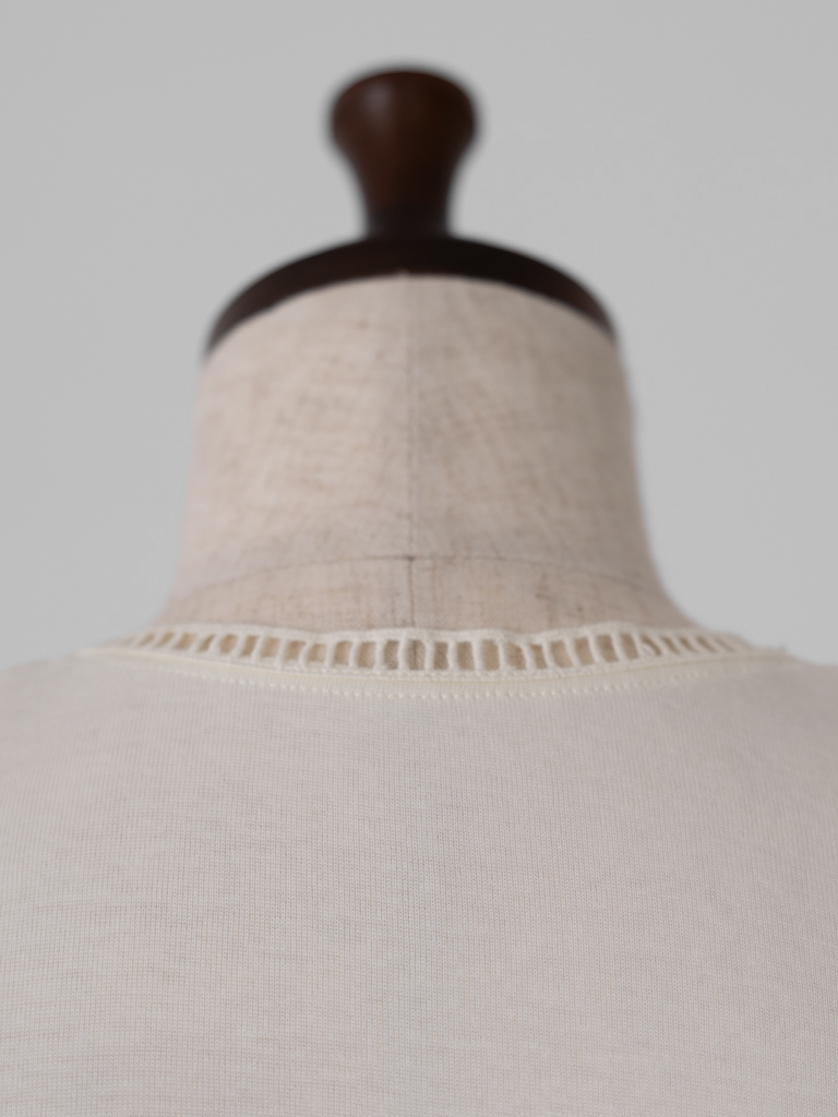 トラペーズネックフライスドッキングワンピース【オーガニックコットン】