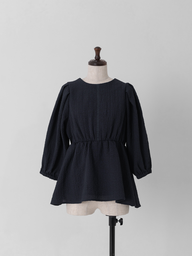 ポコポコペプラムブラウス【リサイクルポリエステル】