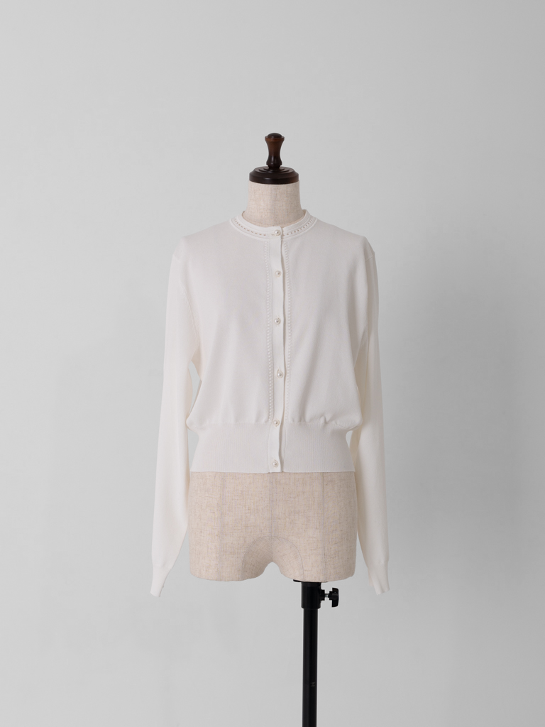 ハシゴトリムカーディガン