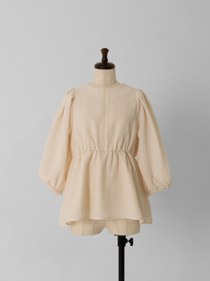 ポコポコペプラムブラウス【リサイクルポリエステル】