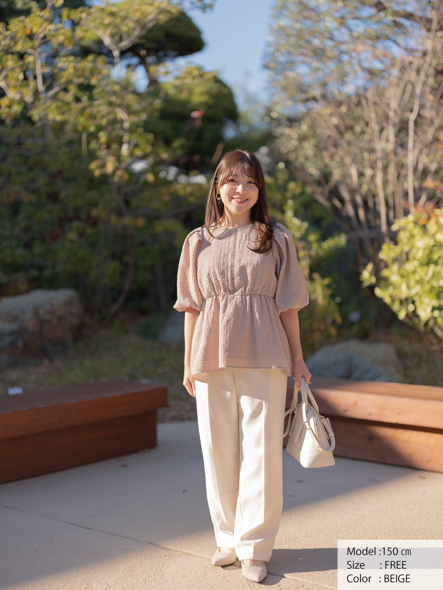 ポコポコペプラムブラウス【リサイクルポリエステル】