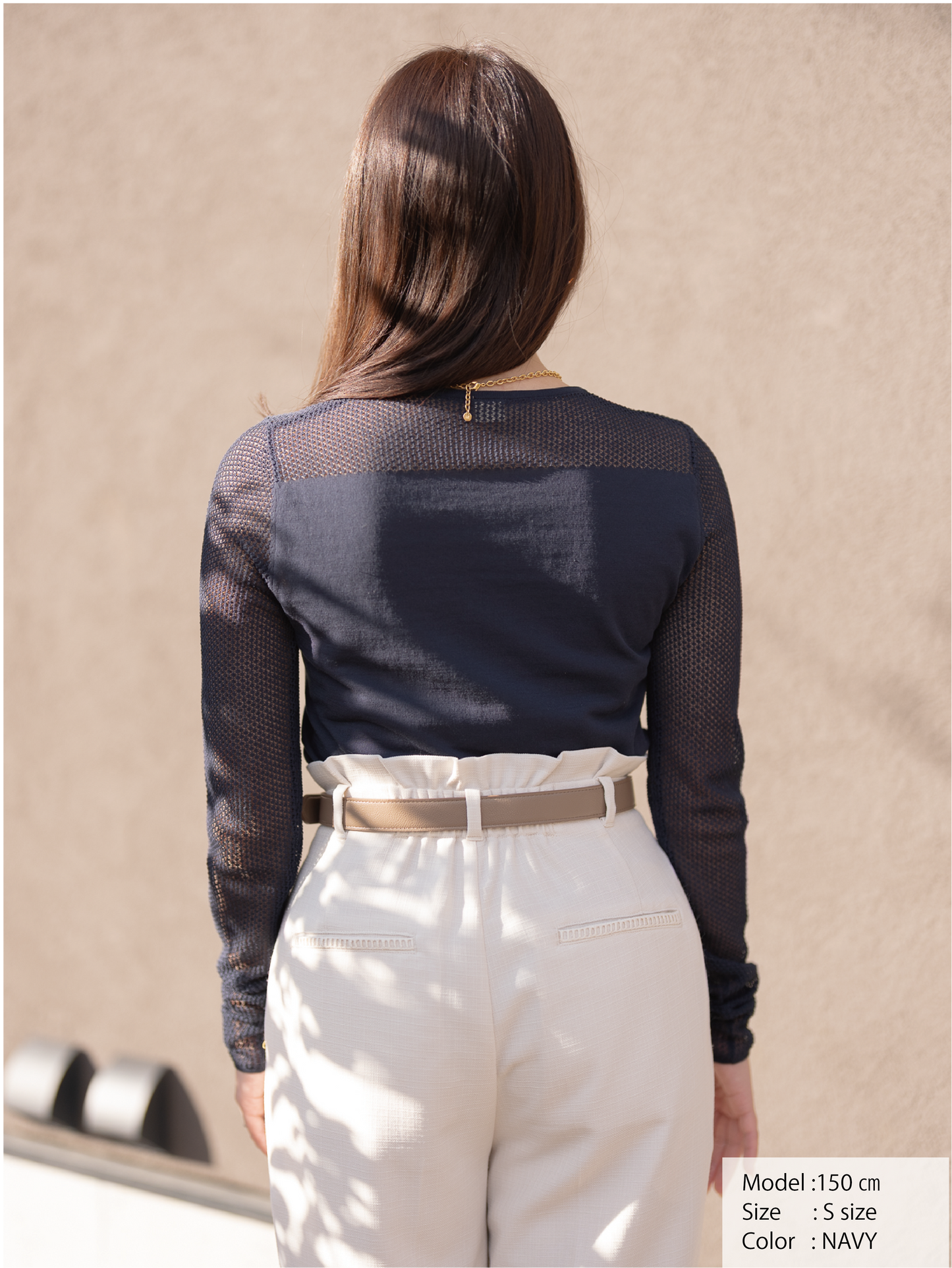 レースコットンニットプルオーバー【BCIコットン】