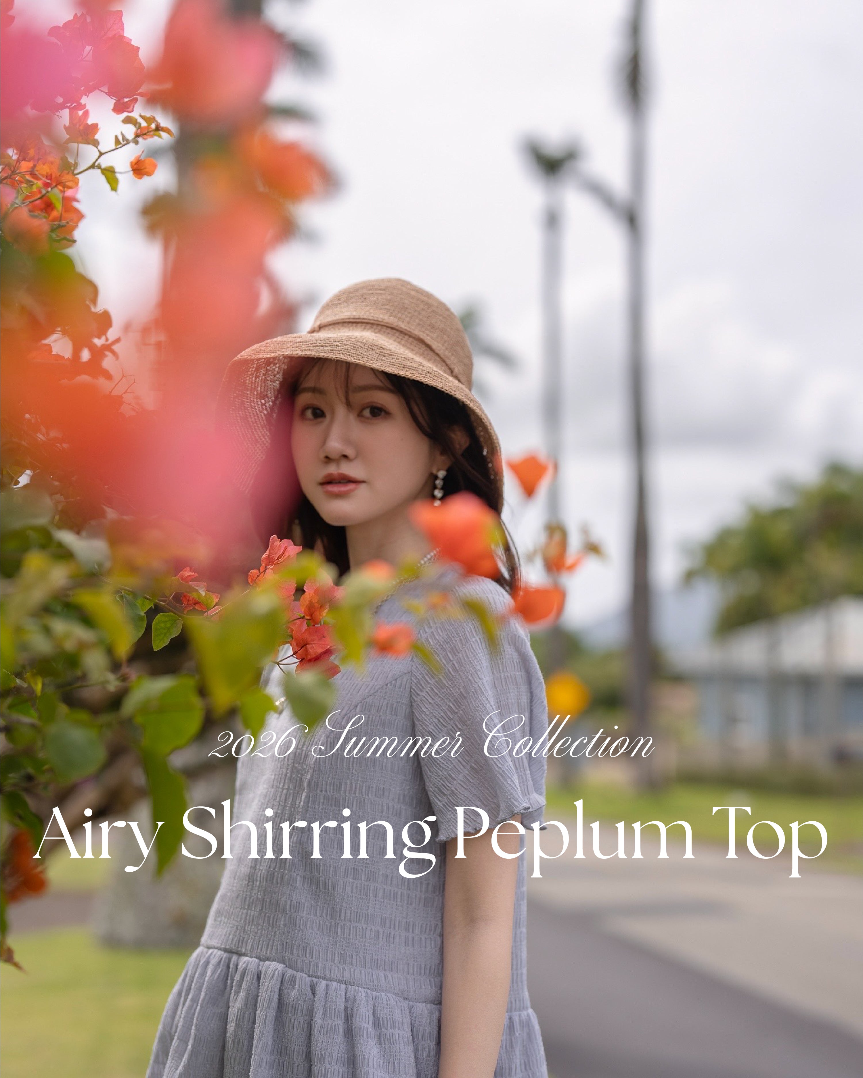 Airy Shirring Peplum Top – Maison Echelle